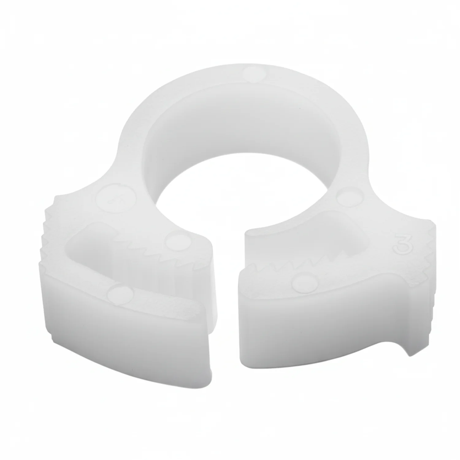 HellermannTyton SNP210M4 Snapper Hose Clamp, .35"–.40" Bundle Diameter, POM, White, 1000/pkg