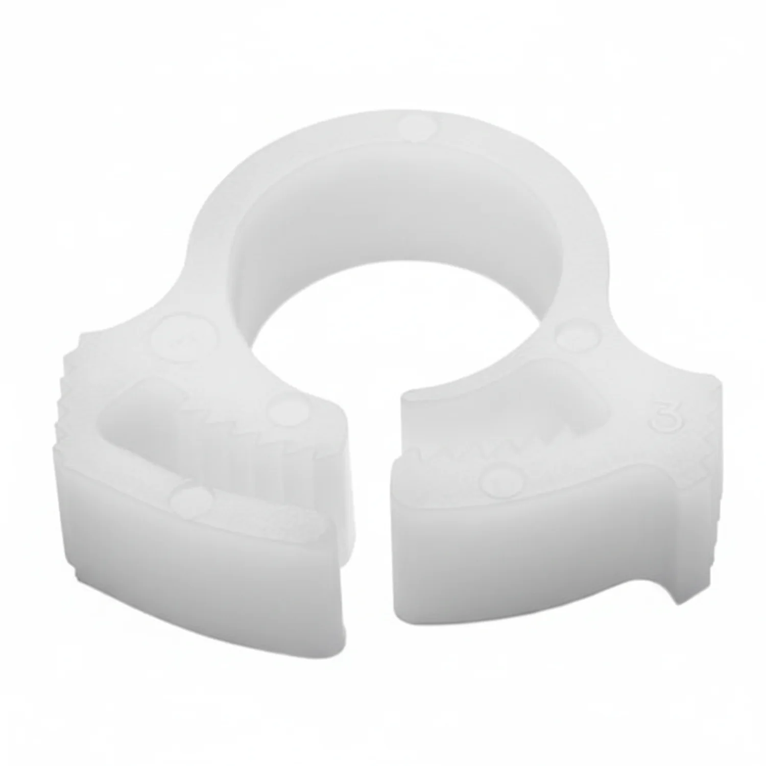 HellermannTyton SNP210M4 Snapper Hose Clamp, .35"–.40" Bundle Diameter, POM, White, 1000/pkg - Image 2