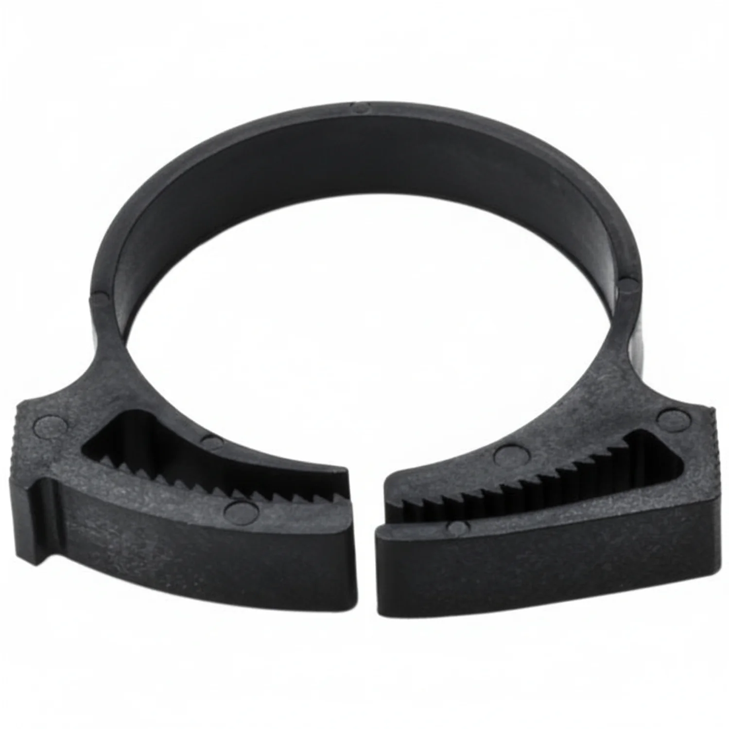 HellermannTyton SNP28GHS0H4 Snapper Hose Clamp, 1.12"–1.29" Bundle Diameter, PA66GF13, Black, 500/pkg - Image 2