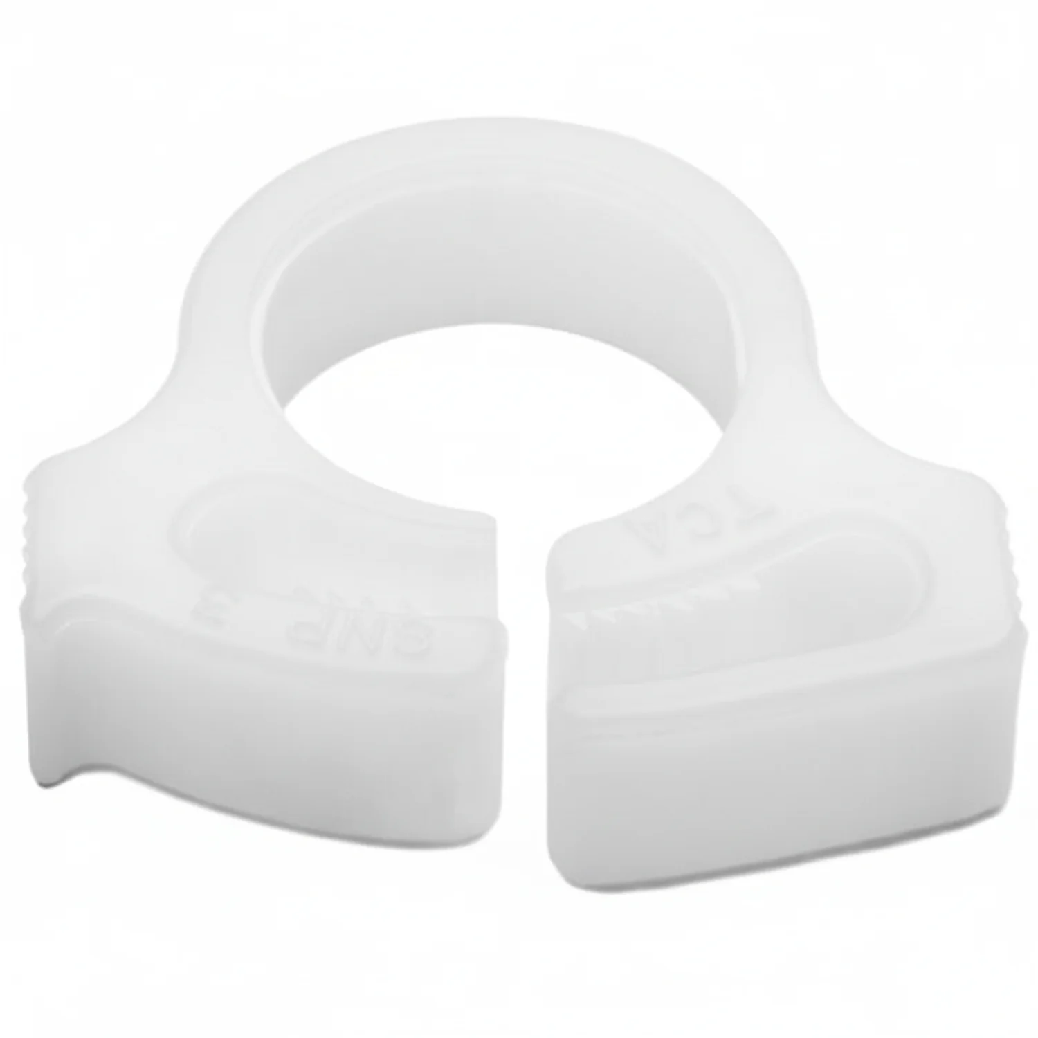 HellermannTyton SNP310C2 Snapper Hose Clamp, .39"–.44" Bundle Diameter, POM, White, 100/pkg