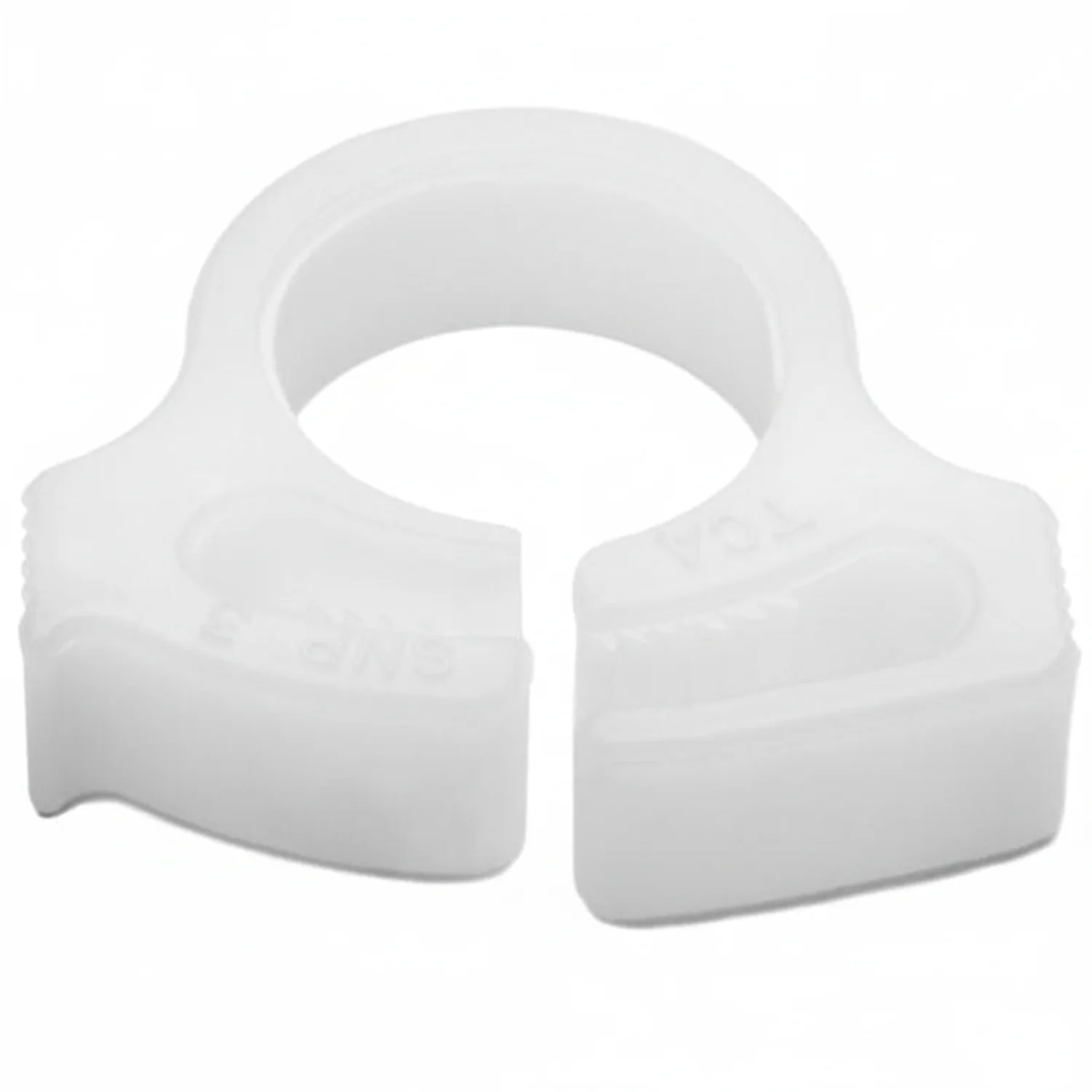 HellermannTyton SNP310C2 Snapper Hose Clamp, .39"–.44" Bundle Diameter, POM, White, 100/pkg - Image 2