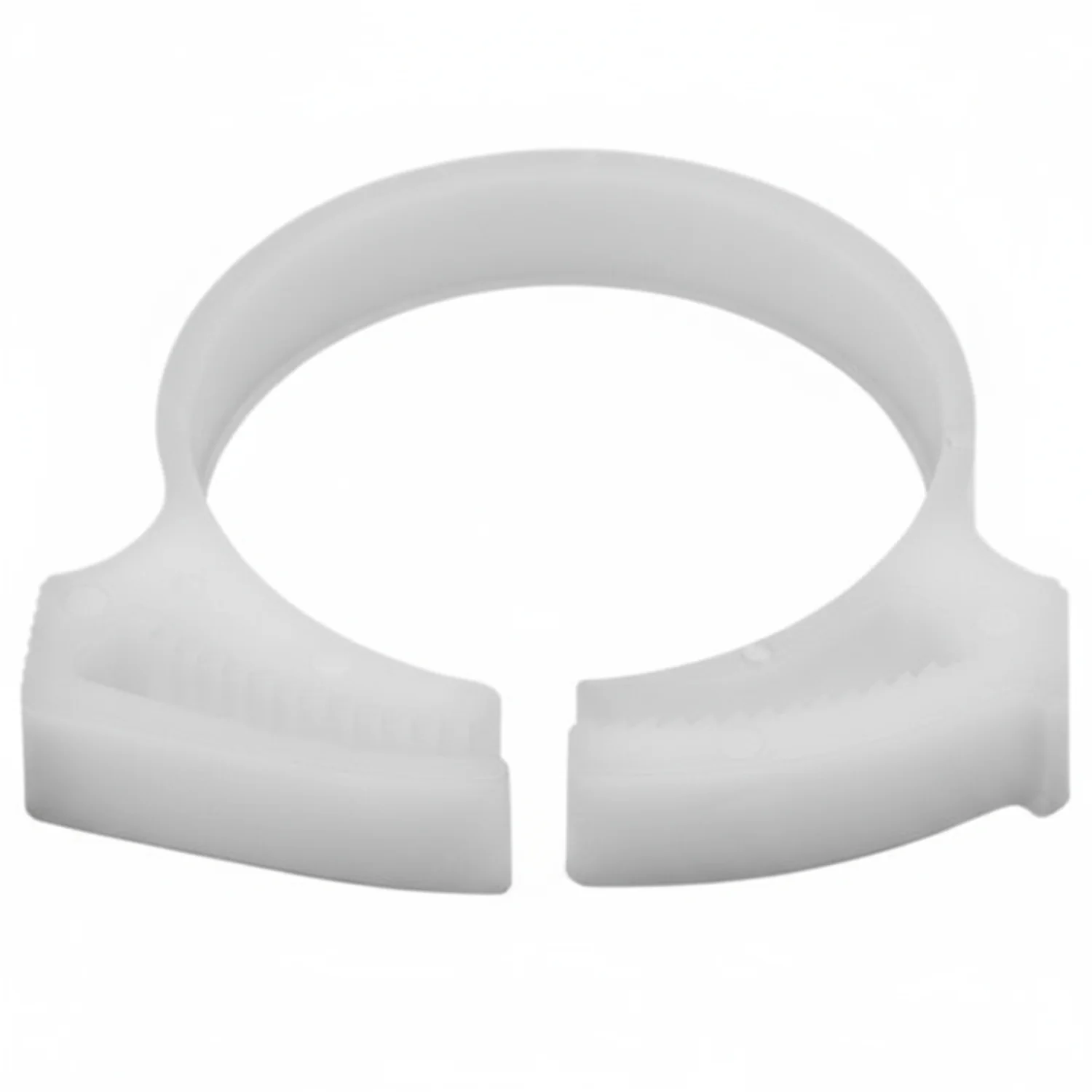 HellermannTyton SNP3310K2 Snapper Hose Clamp, 1.29"–1.58" Bundle Diameter, POM, White, 50/pkg