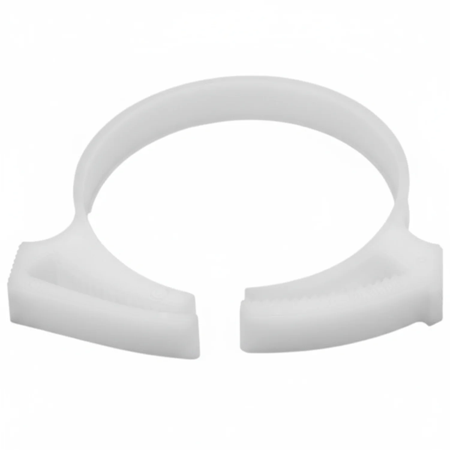 HellermannTyton SNP3610K2 Snapper Hose Clamp, 1.46"–1.69" Bundle Diameter, POM, White, 50/pkg