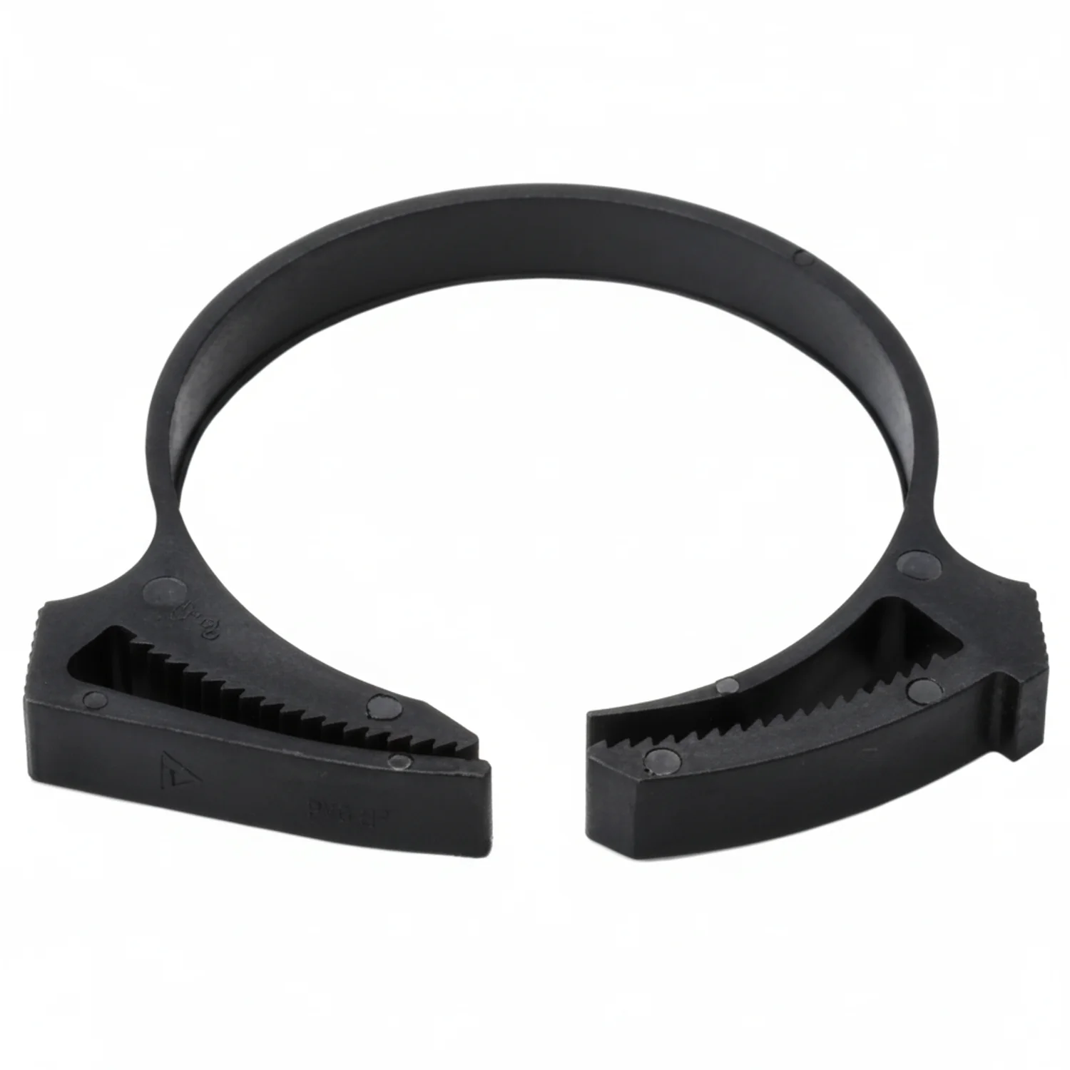 HellermannTyton SNP38GHS0K2 Snapper Hose Clamp, 1.61"–1.90" Bundle Diameter, PA66GF13, Black, 50/pkg