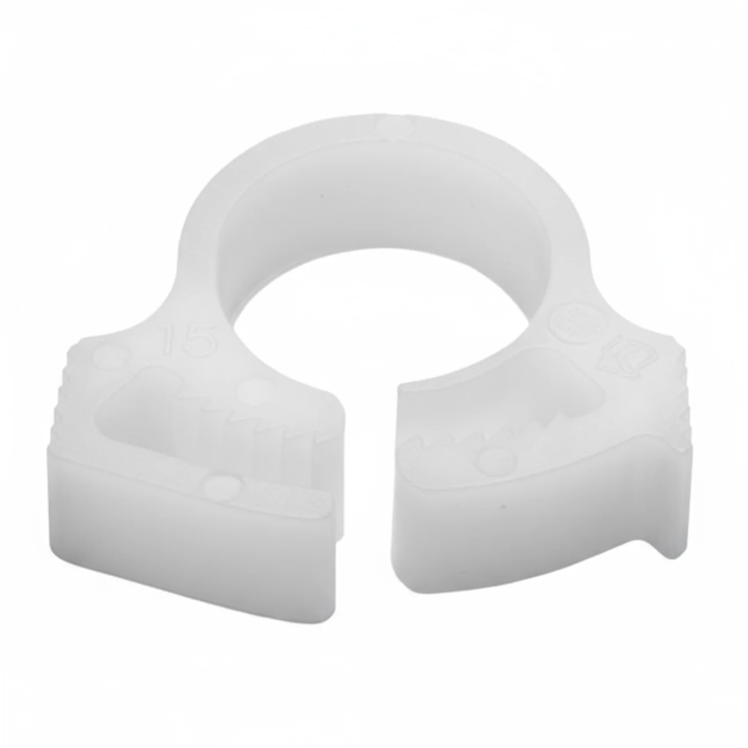 HellermannTyton SNP410C2 Snapper Hose Clamp, .38"–.42" Bundle Diameter, POM, White, 100/pkg