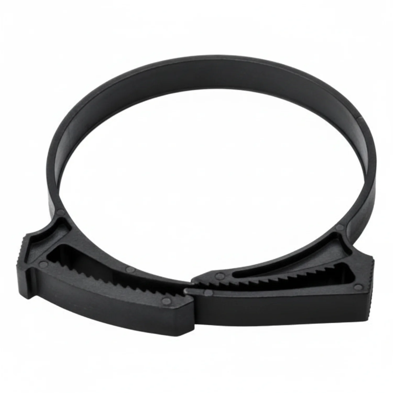 HellermannTyton SNP50GHS0C2 Snapper Hose Clamp, 2.06"–2.31" Bundle Diameter, PA66GF13, Black, 100/pkg