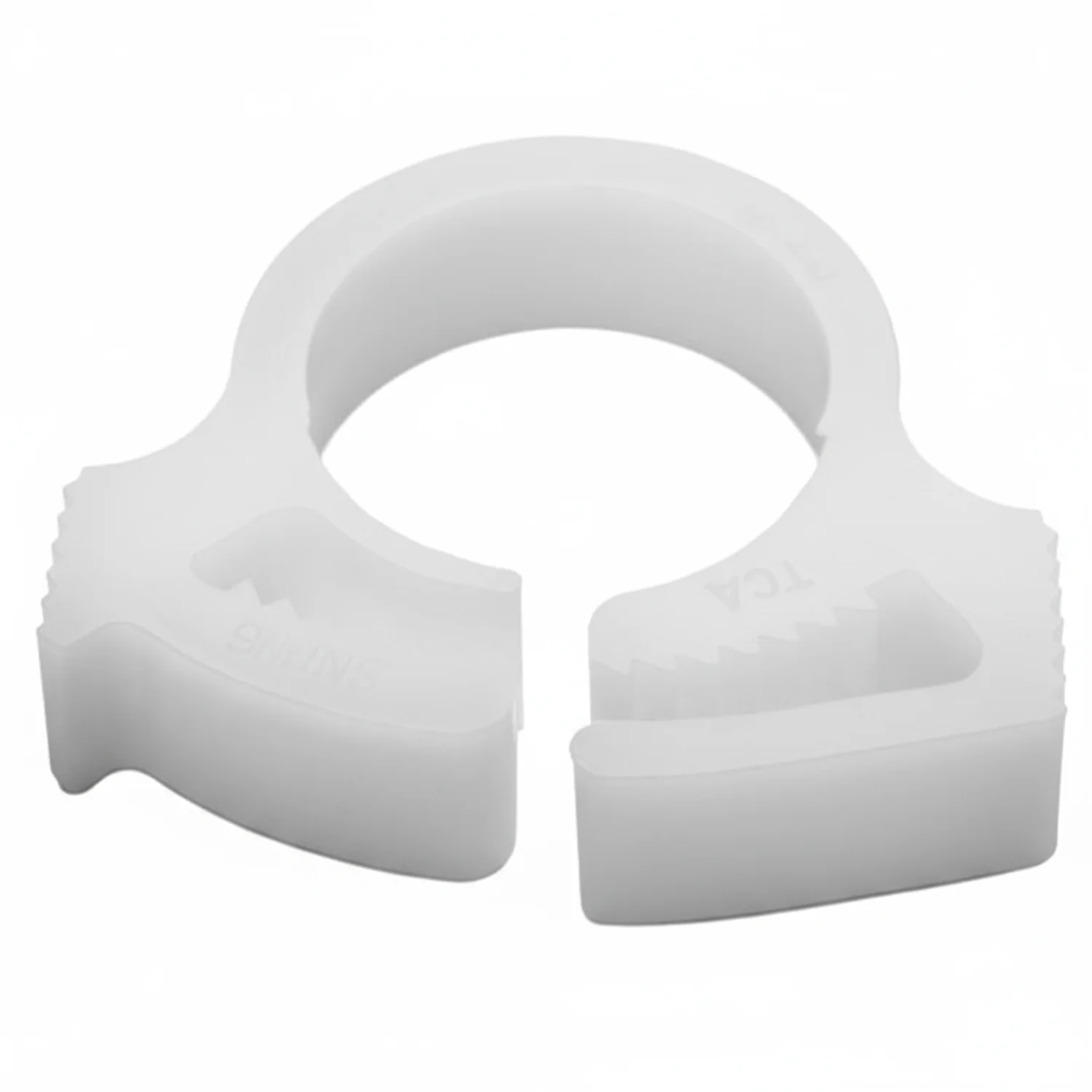 HellermannTyton SNP610C2 Snapper Hose Clamp, .45"–.51" Bundle Diameter, POM, White, 100/pkg