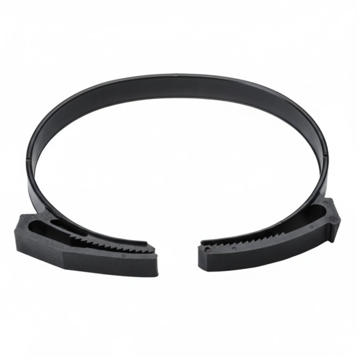 HellermannTyton SNP70GHS0C2 Snapper Hose Clamp, 2.63"–3.15" Bundle Diameter, PA66GF13, Black, 100/pkg