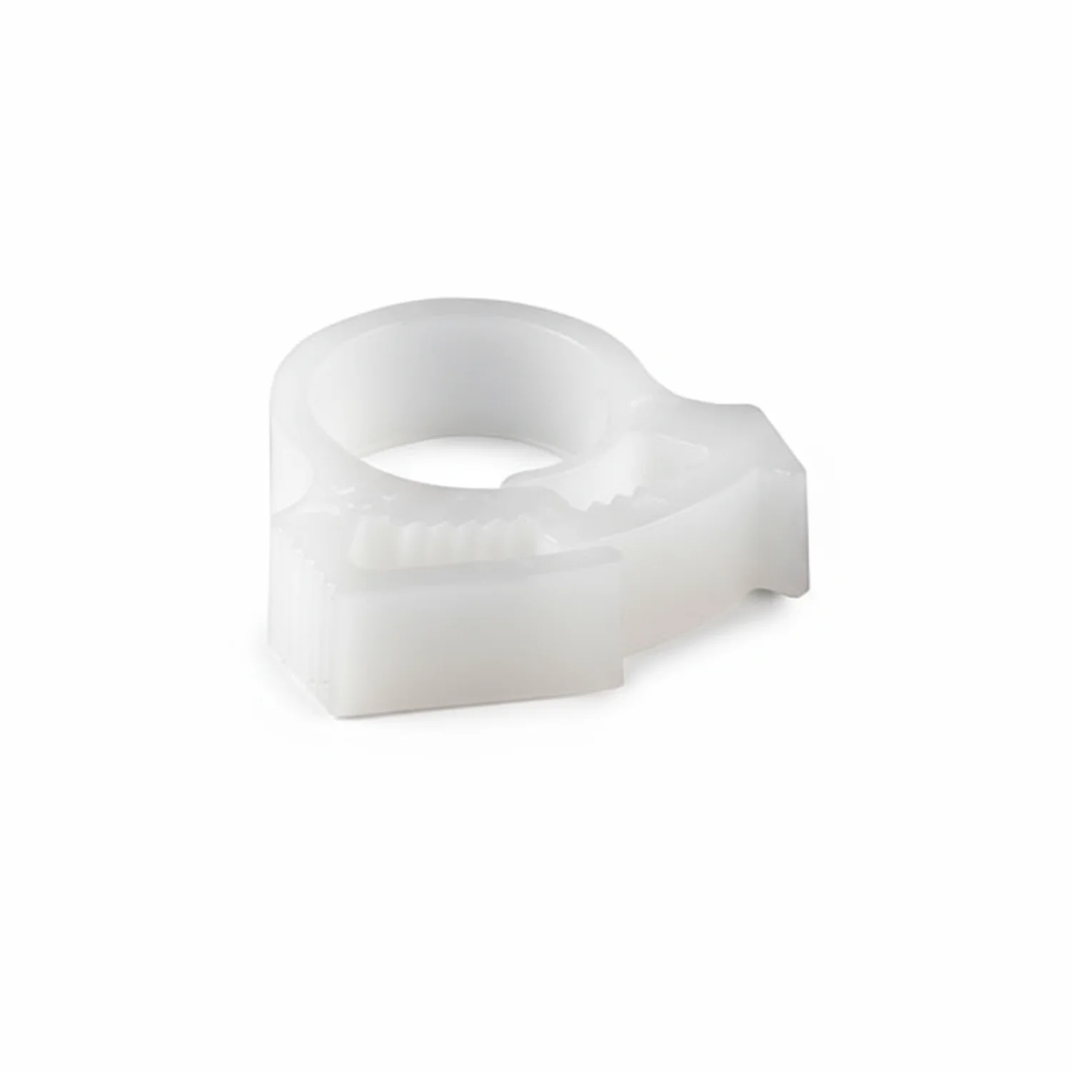 HellermannTyton SNP710M4 Snapper Hose Clamp, .46"–.56" Bundle Diameter, POM, White, 1000/pkg