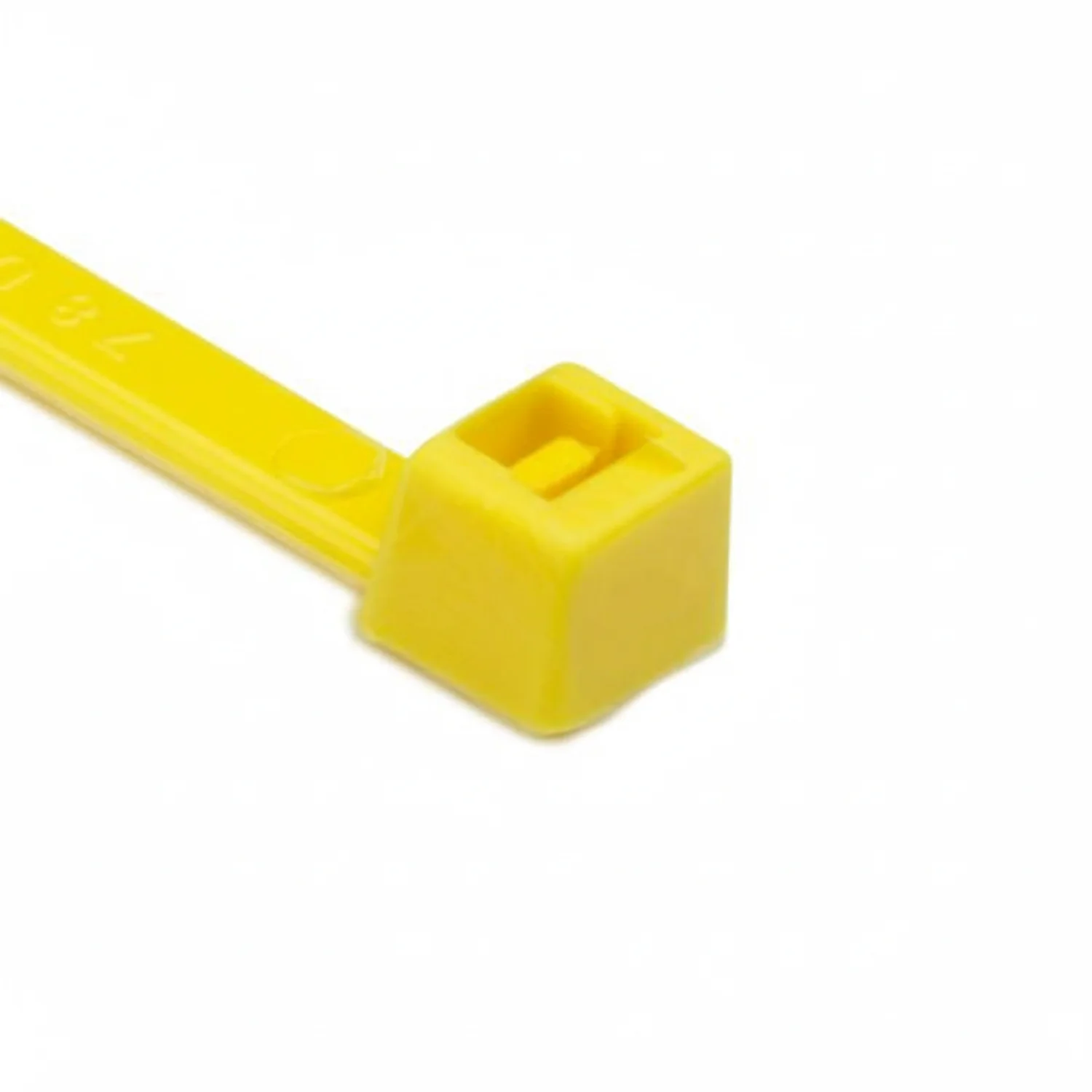 HellermannTyton T18I4M4 Standard Cable Tie, 5.5" Long, UL Rated, 18lb Tensile Strength, PA66, Yellow, 1000/pkg