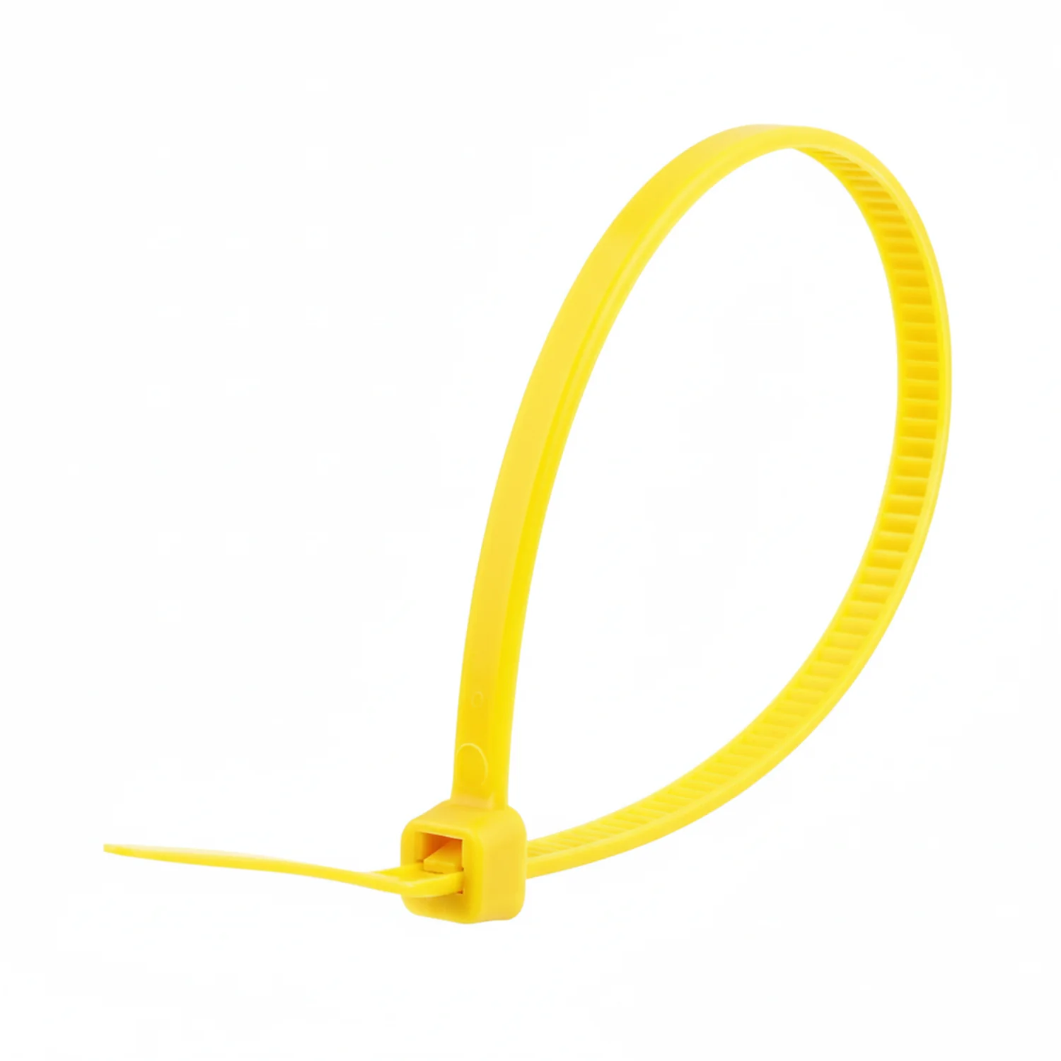 HellermannTyton T18L4M4 Standard Cable Tie, 8" Long, UL Rated, 18lb Tensile Strength, PA66, Yellow, 1000/pkg - Image 2