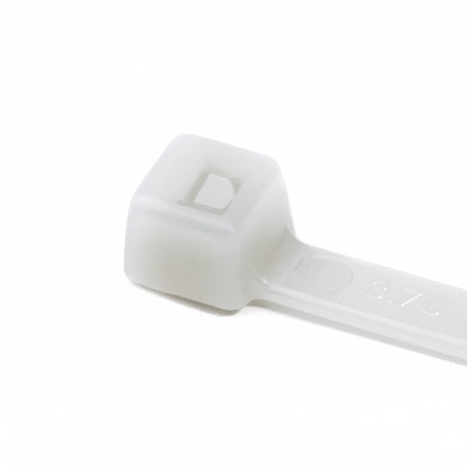 HellermannTyton T18L9C2 Standard Cable Tie, 8" Long, UL Rated, 18lb Tensile Strength, PA66, Natural, 100/pkg