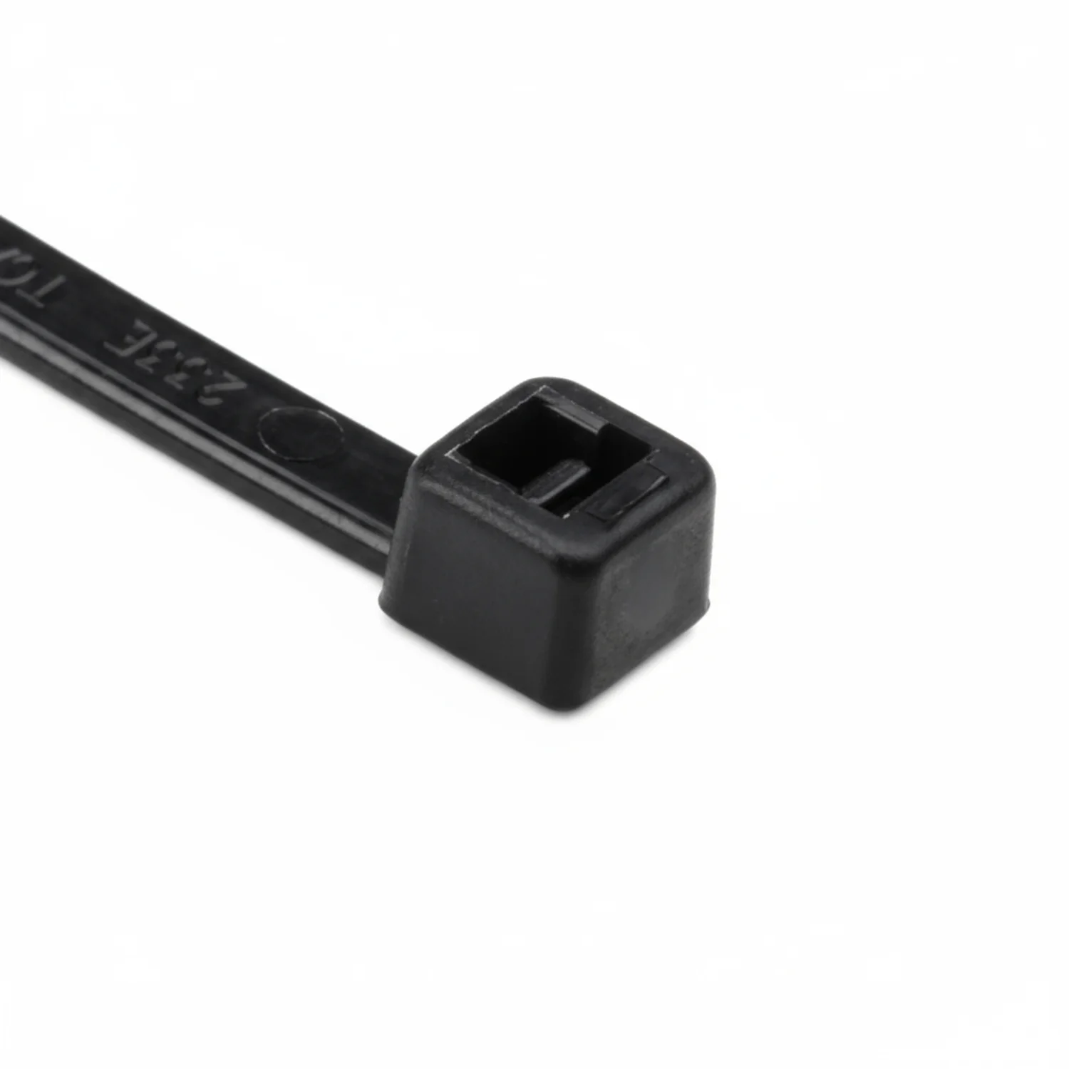 HellermannTyton T30R0C2 Standard Cable Tie, 5.8" Long, UL Rated, 30lb Tensile Strength, PA66, Black, 100/pkg