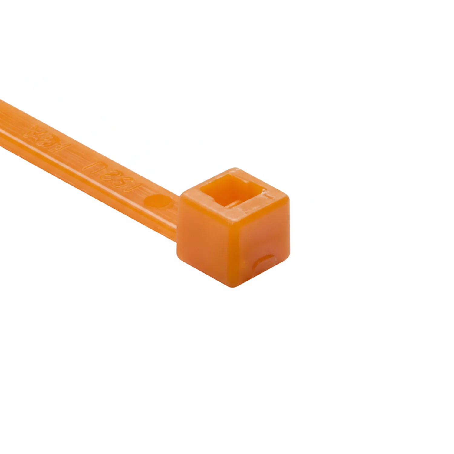 HellermannTyton T30R3C2 Standard Cable Tie, 5.8" Long, UL Rated, 30lb Tensile Strength, PA66, Orange, 100/pkg