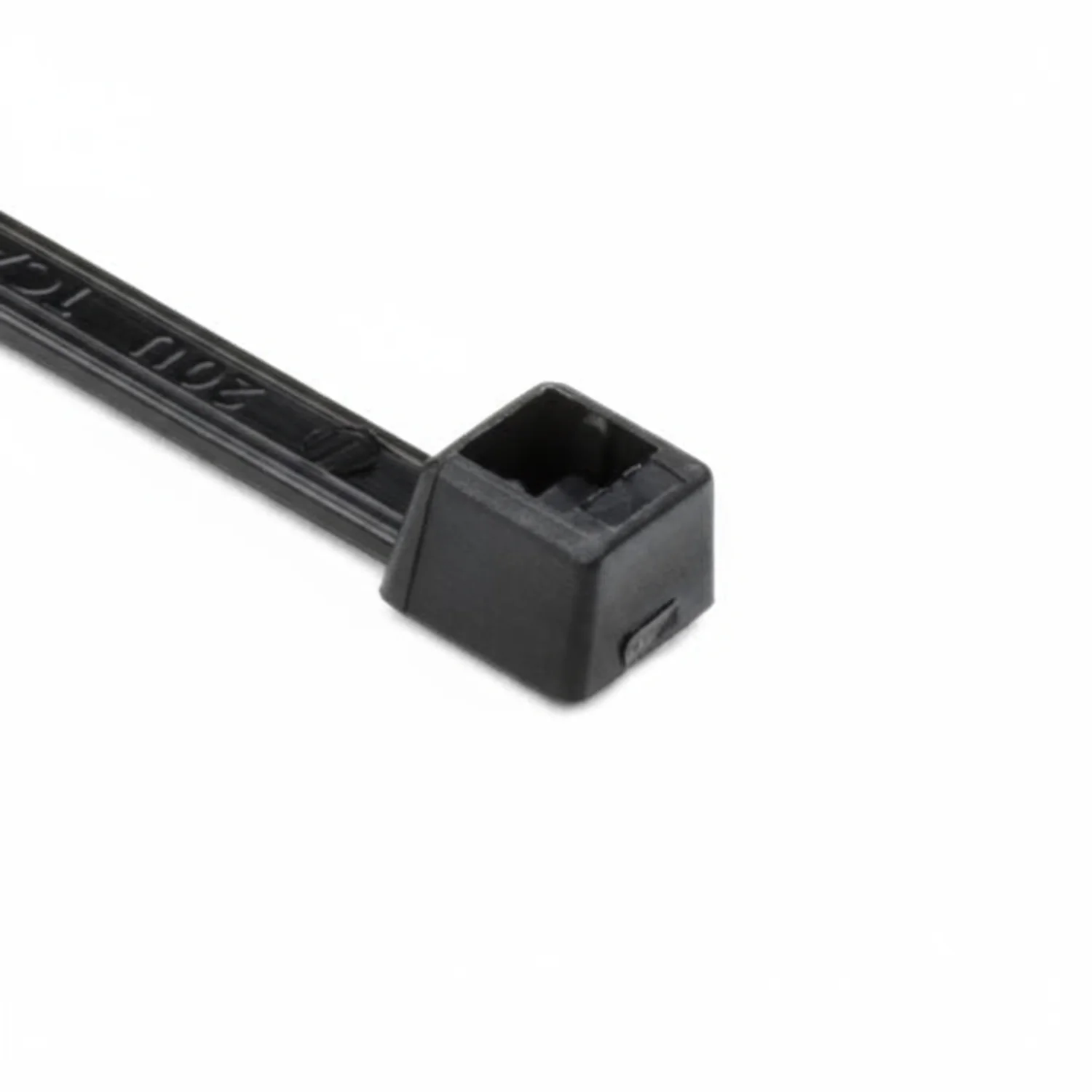 HellermannTyton T40I0C2 Standard Cable Tie, 11.6" Long, UL Rated, 40lb Tensile Strength, PA66, Black, 100/pkg