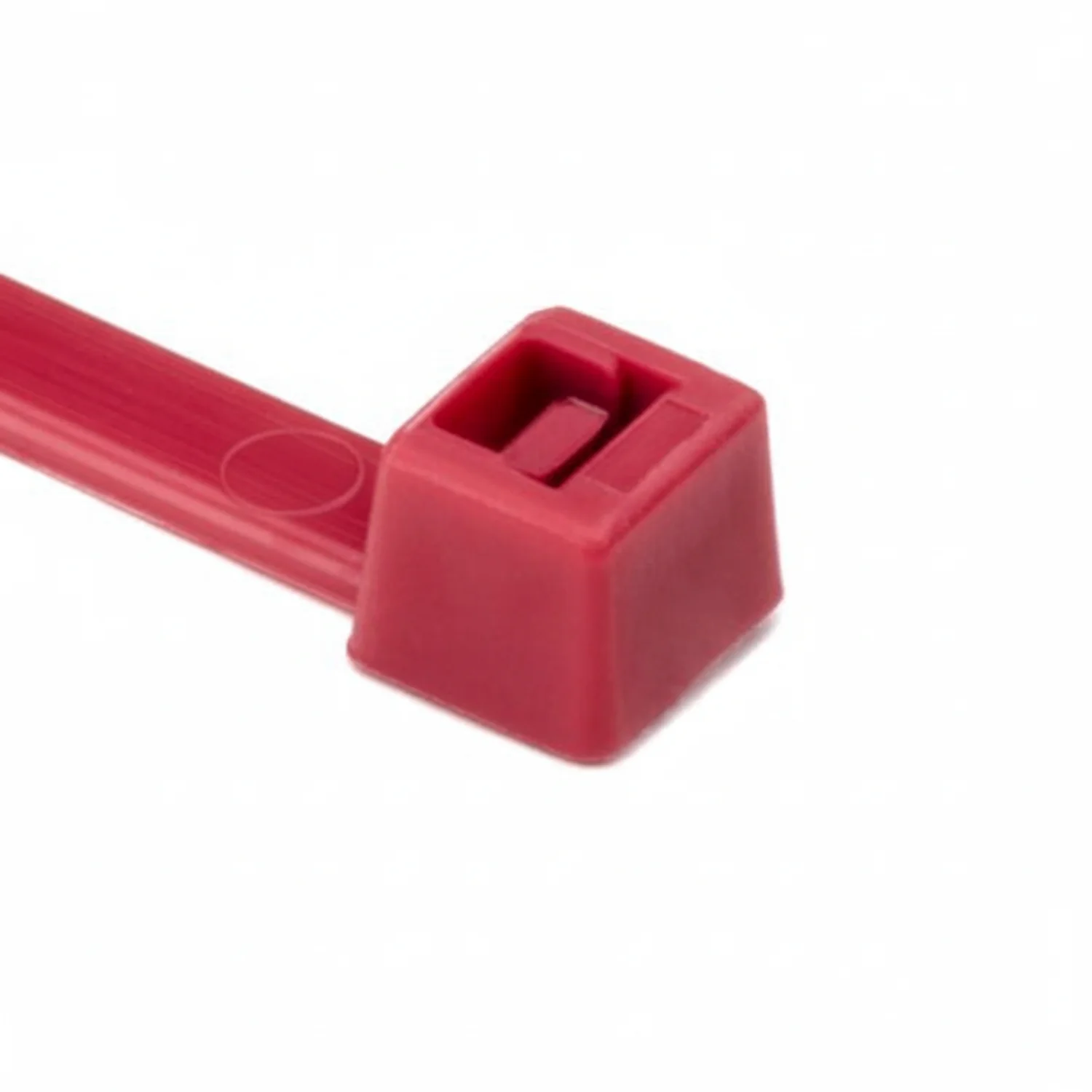 HellermannTyton T50I2M4UL Standard Cable Tie, 12" Long, UL Rated, 50lb Tensile Strength, PA66, Red, 1000/pkg