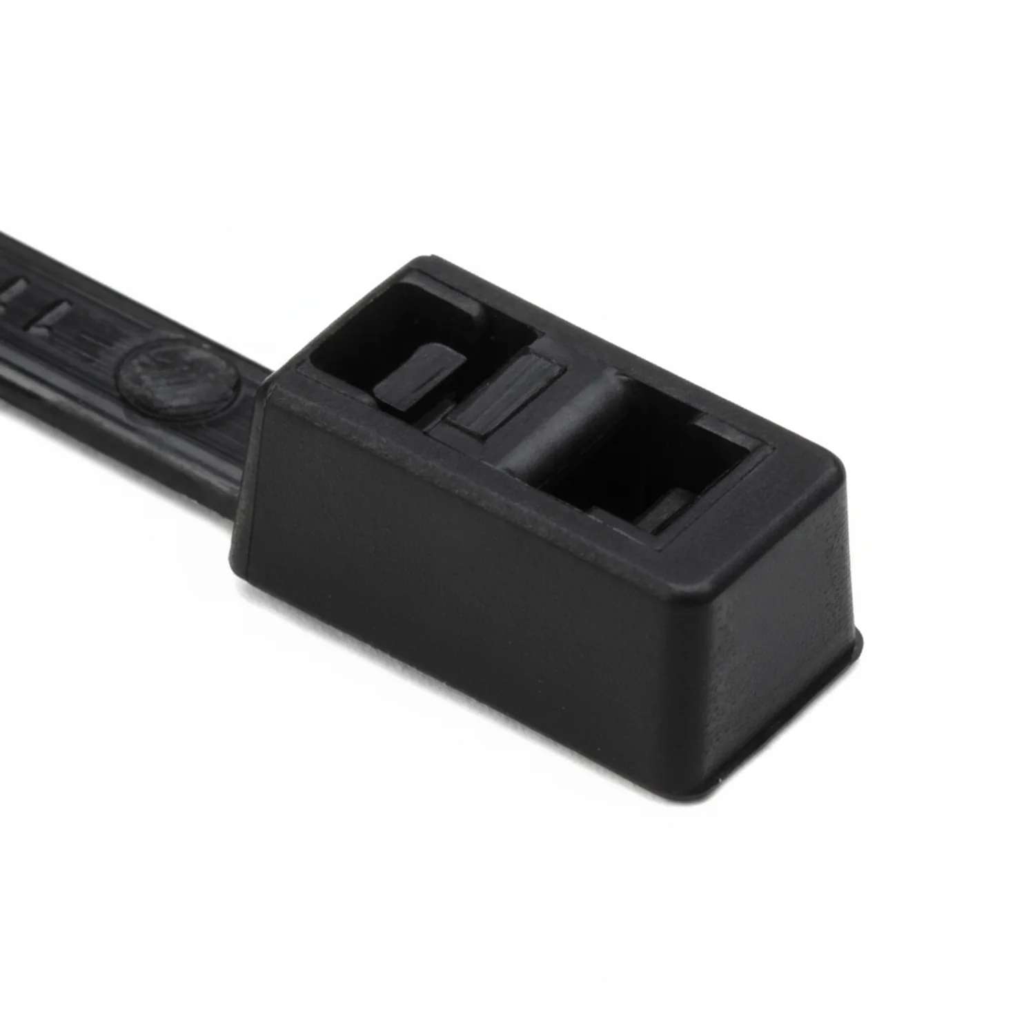 HellermannTyton T50IDH0HSM4 Double-Head Cable Tie, 12" Long, 50lb Tensile Strength, PA66HS, Black, 1000/pkg