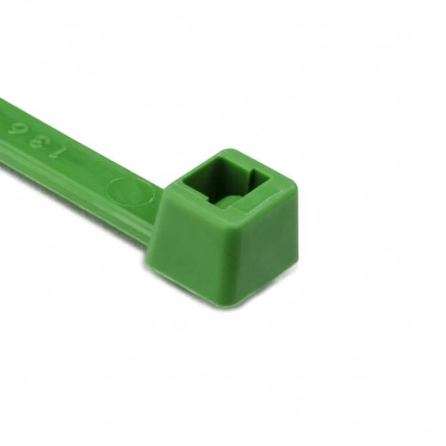 HellermannTyton T50L5C2 Standard Cable Tie, 15.35" Long, UL Rated, 50lb Tensile Strength, PA66, Green, 100/pkg