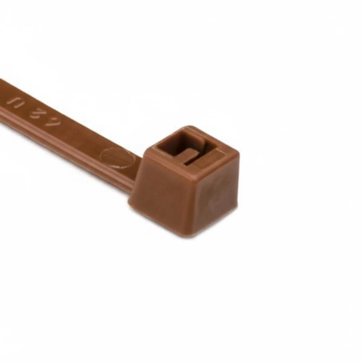 HellermannTyton T50R1C2 Standard Cable Tie, 8" Long, UL Rated, 50lb Tensile Strength, PA66, Brown, 100/pkg