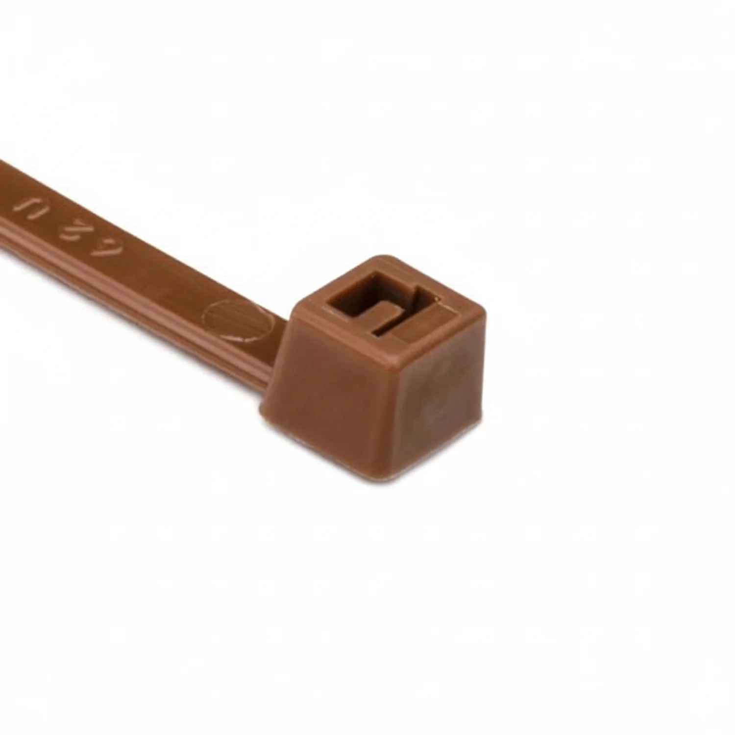HellermannTyton T50R1M4 Standard Cable Tie, 8" Long, UL Rated, 50lb Tensile Strength, PA66, Brown, 1000/pkg