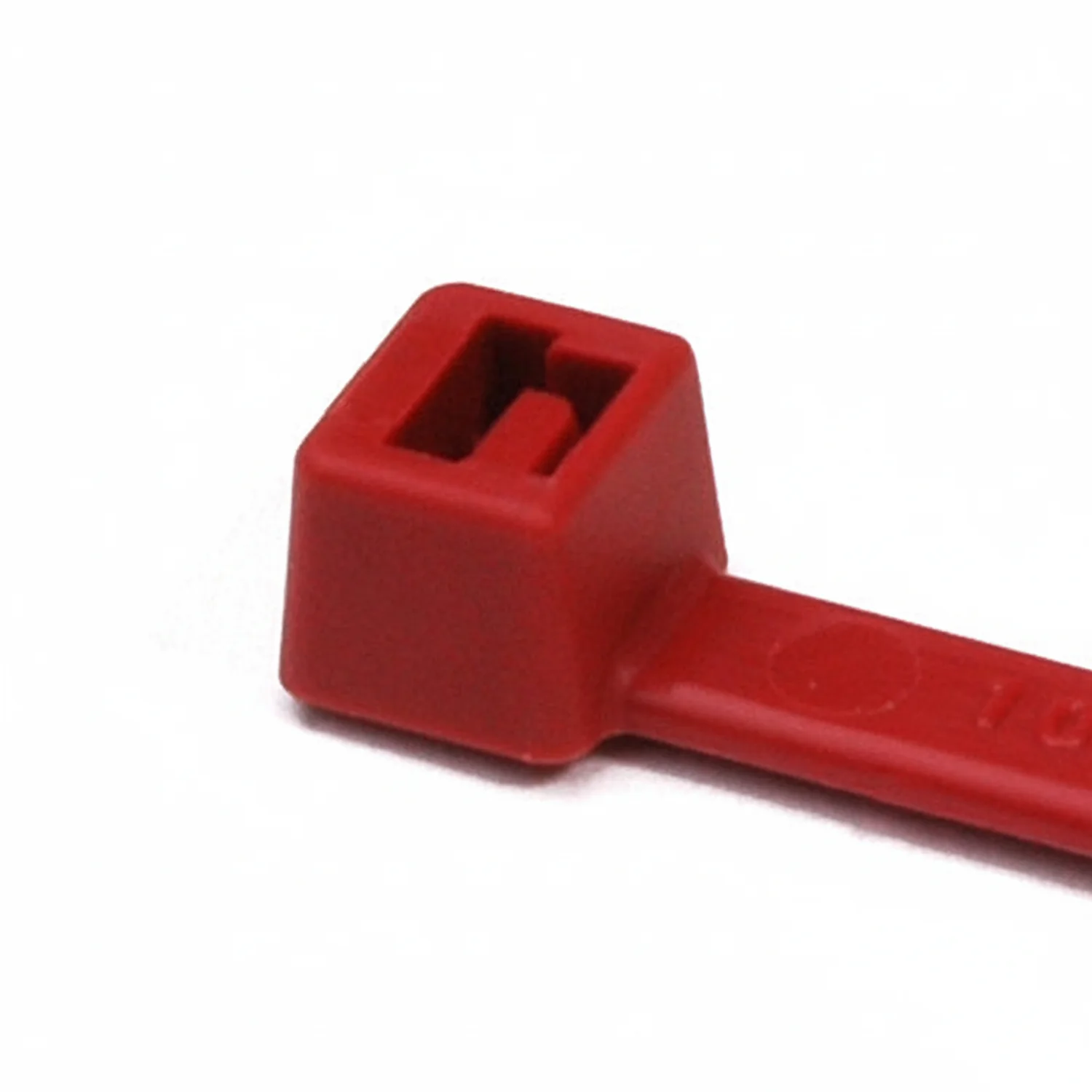 HellermannTyton T50R2M4 Standard Cable Tie, 8" Long, UL Rated, 50lb Tensile Strength, PA66, Red, 1000/pkg