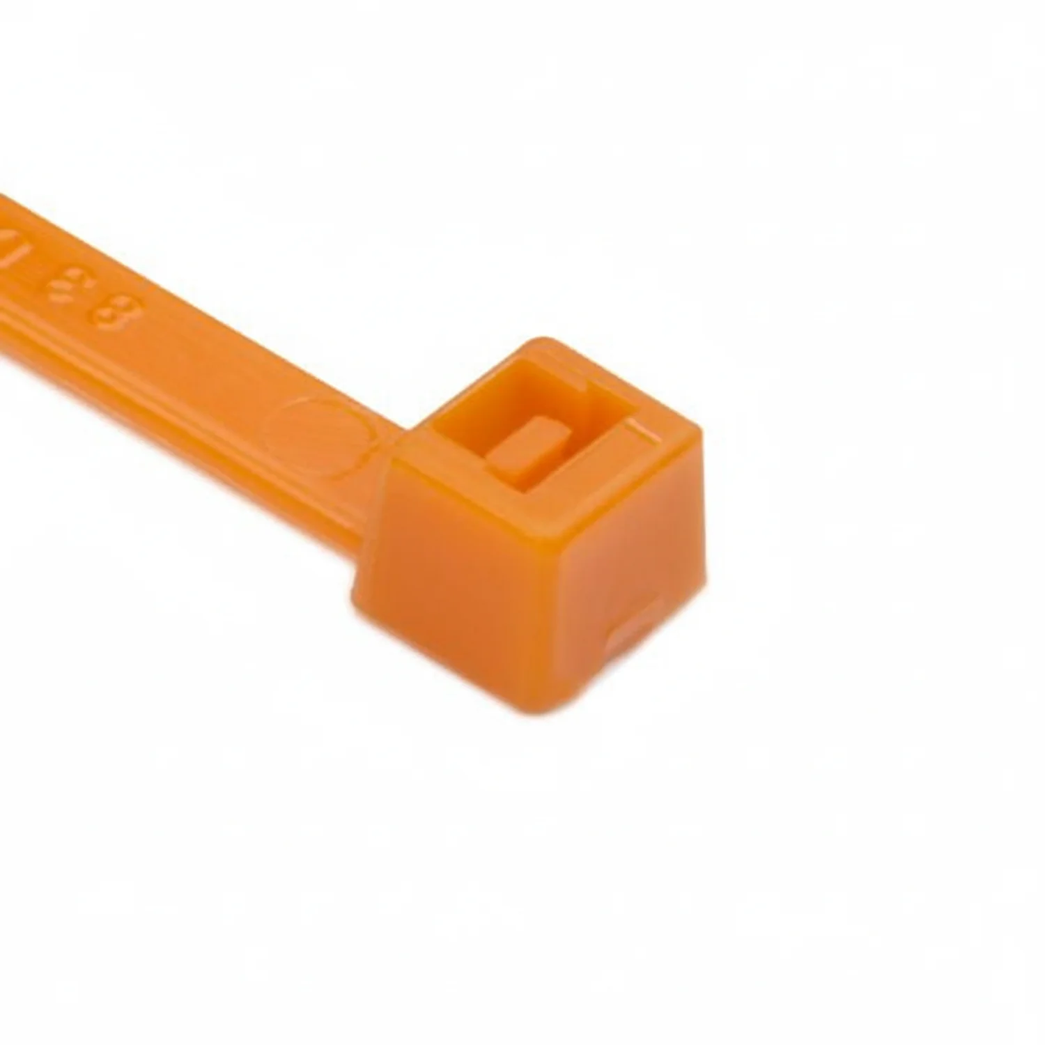 HellermannTyton T50R3C2 Standard Cable Tie, 8" Long, UL Rated, 50lb Tensile Strength, PA66, Orange, 100/pkg