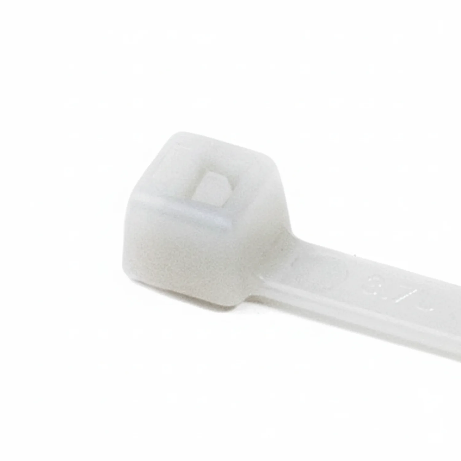 HellermannTyton T50R9HSM4 High-Temp Cable Tie, 8" Long, UL Rated, 50lb Tensile Strength, PA66HS, Natural, 1000/pkg
