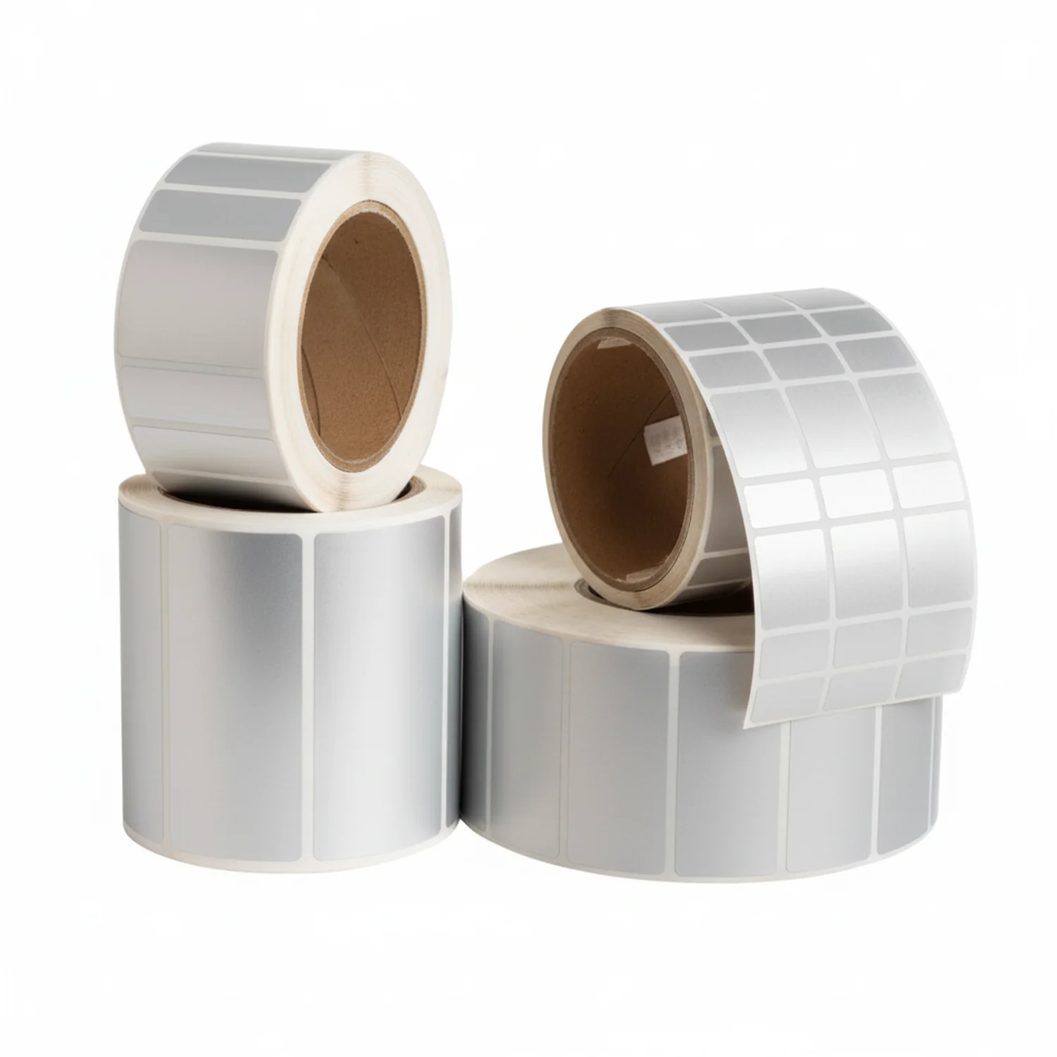 HellermannTyton TAG15T3-795 Thermal Transfer Labels, 1.0" x .5", 3 Across, Polyester, Silver, 10,000/roll