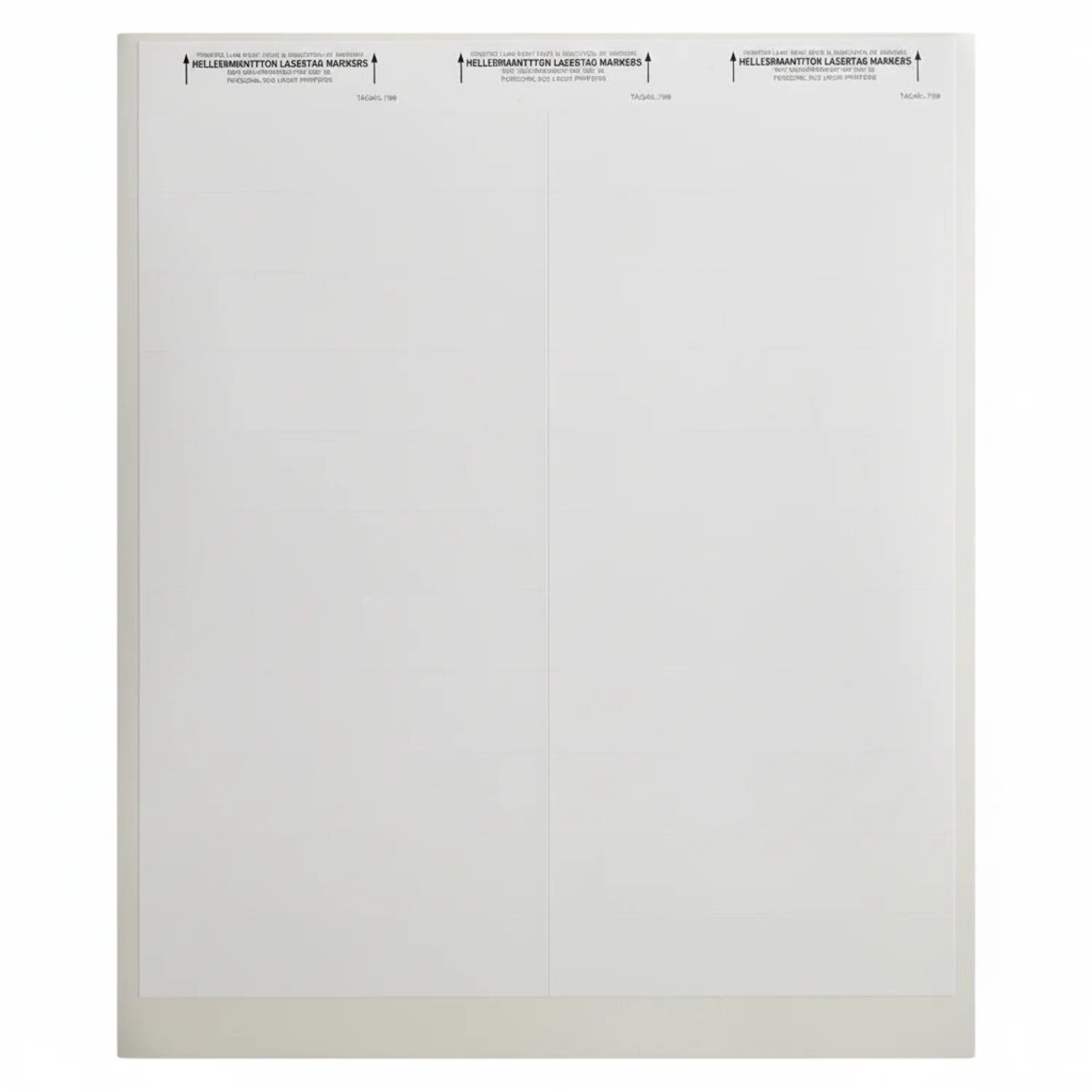 HellermannTyton TAG45L-789 Laser Tag Label, 4.0" x .80", 24 Per Sheet, PET, White, 5000/pkg