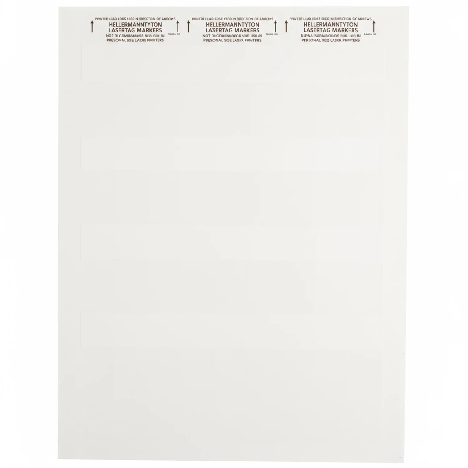 HellermannTyton TAG65L-105 Laser Tag Label, Self-Laminating, .81" x .81" x 2.13", 36 Per Sheet, PET, White, 1000/pkg