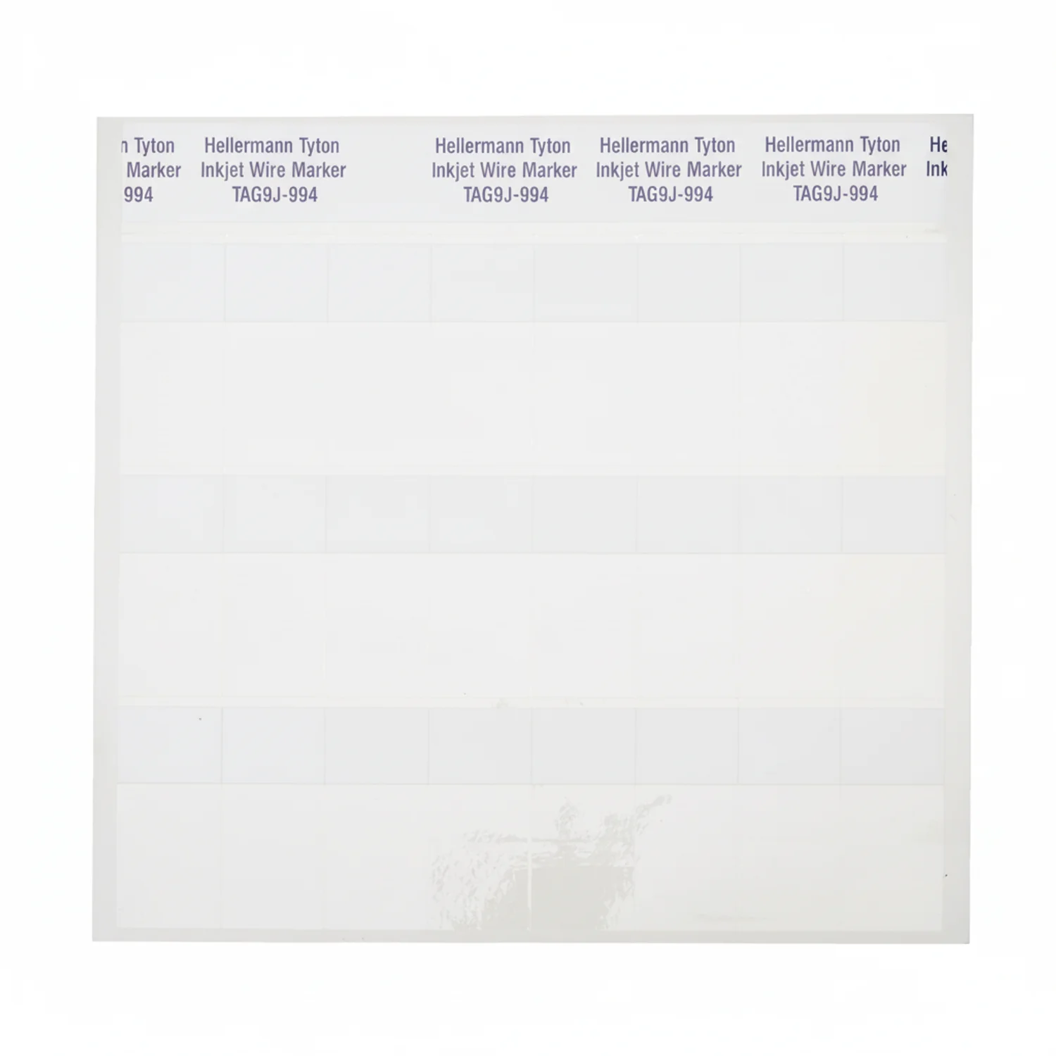 HellermannTyton TAG9J-994 Ink Jet Label, Self-Laminating, 1.0" x .75" x 2.25", 24 Per Sheet, PET, White, 1000/pkg