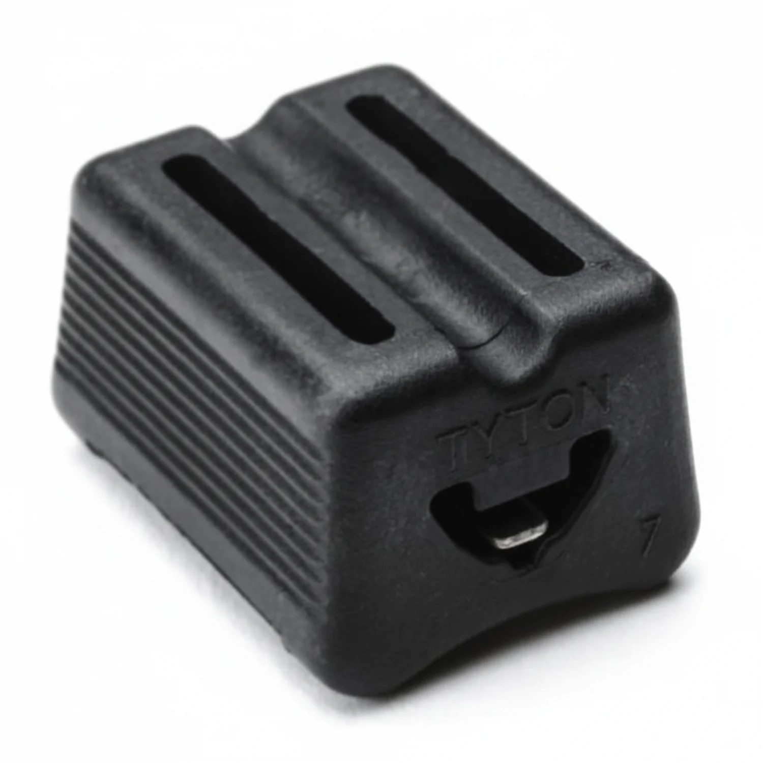 HellermannTyton TELS-H Extended-Length Tie Heads, POM, Black, 25/pkg