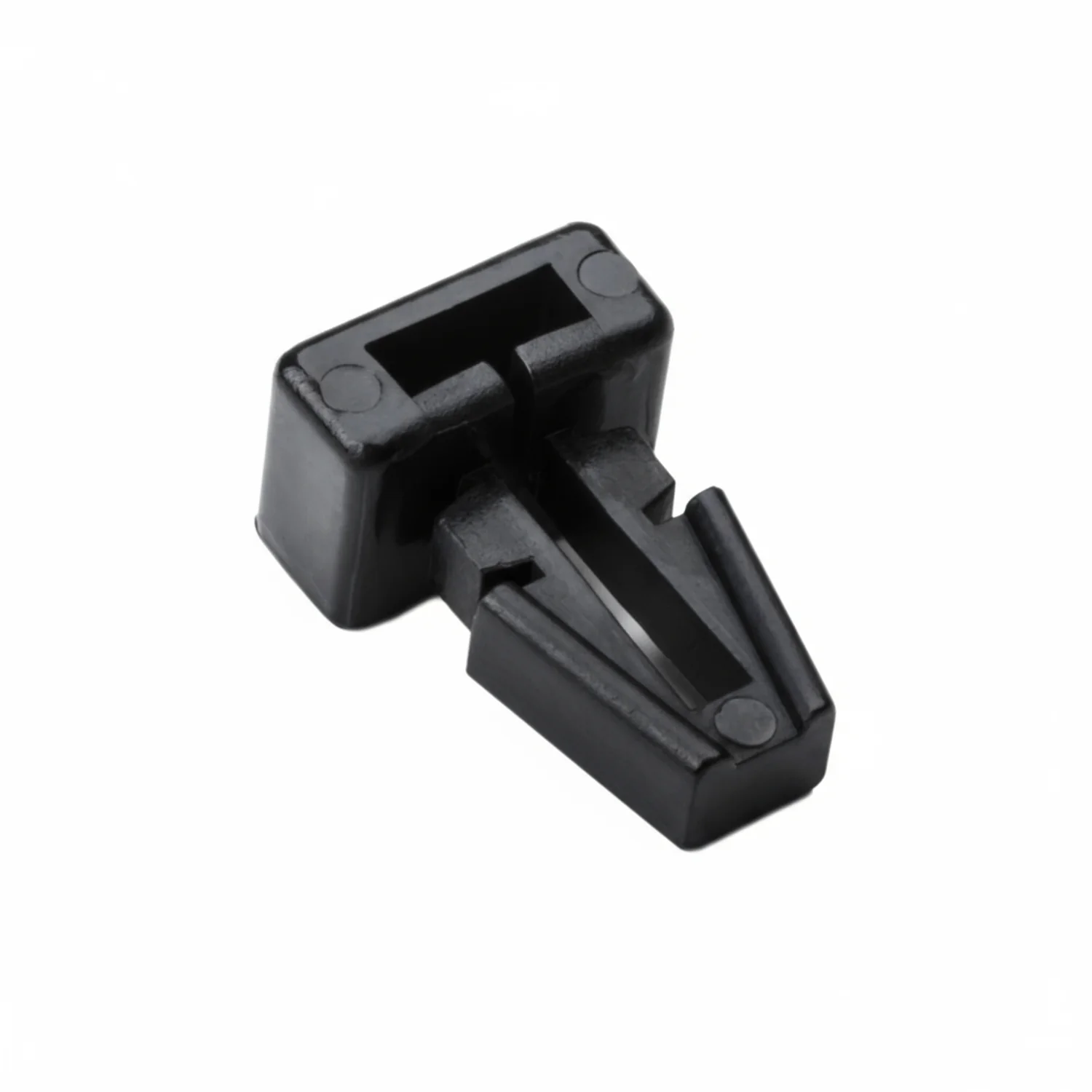 HellermannTyton TM1SF0C2 Push-Button Cable Tie Mount, .25" Hole Dia, .13" Max Panel, .2" Max Tie Width, PA66, Black, 100/pkg