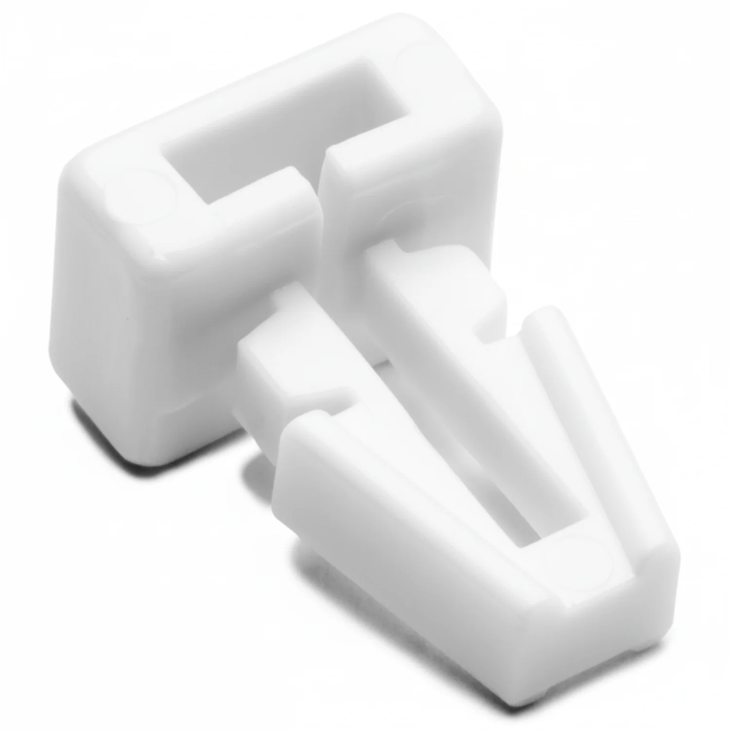 HellermannTyton TM1SF10C2 Push-Button Cable Tie Mount, .25" Hole Dia, .13" Max Panel, .2" Max Tie Width, PA66, White, 100/pkg