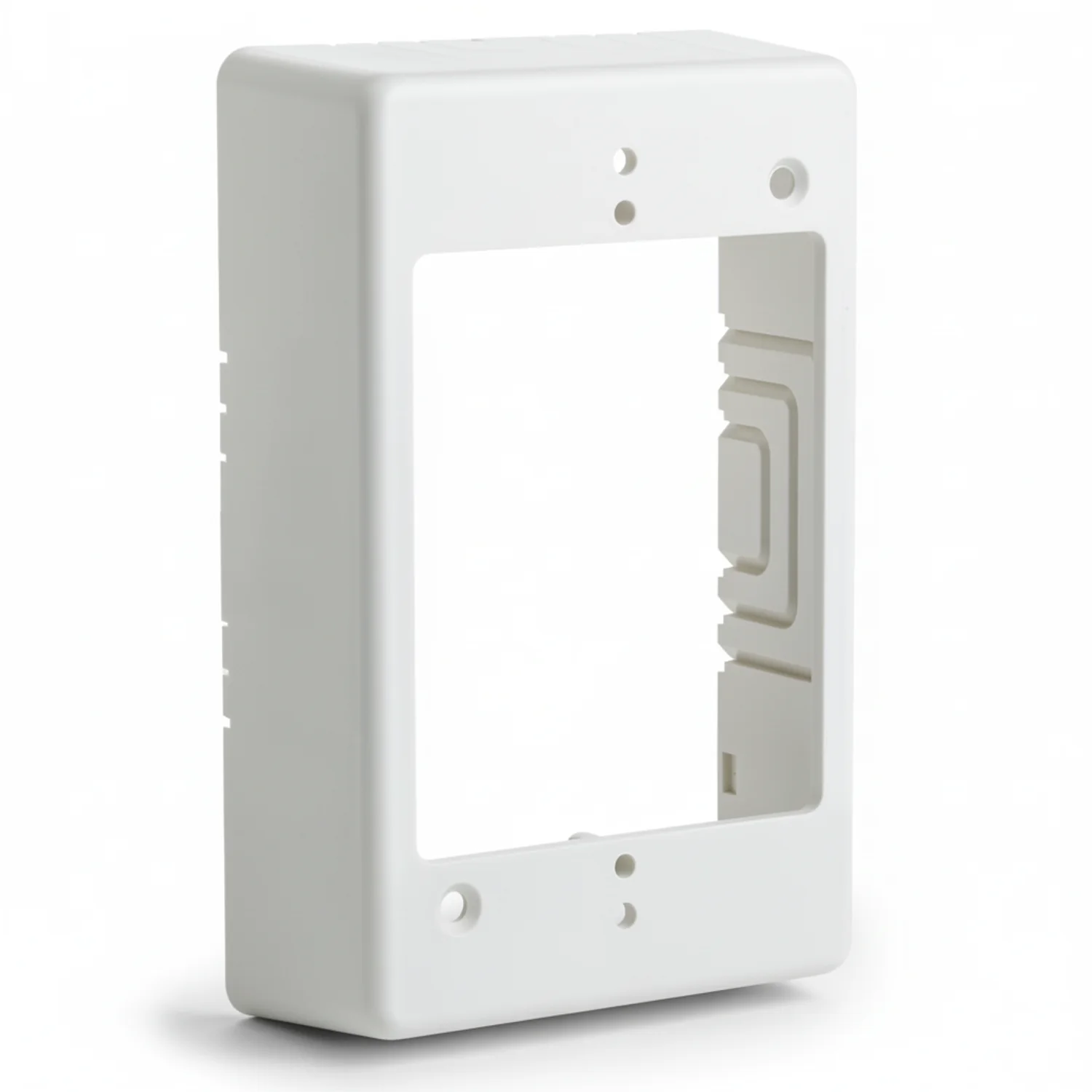 HellermannTyton TSRFW-JB1 Single Gang Junction Box, 1-1/4" Deep, PVC, Office White, 1/bag