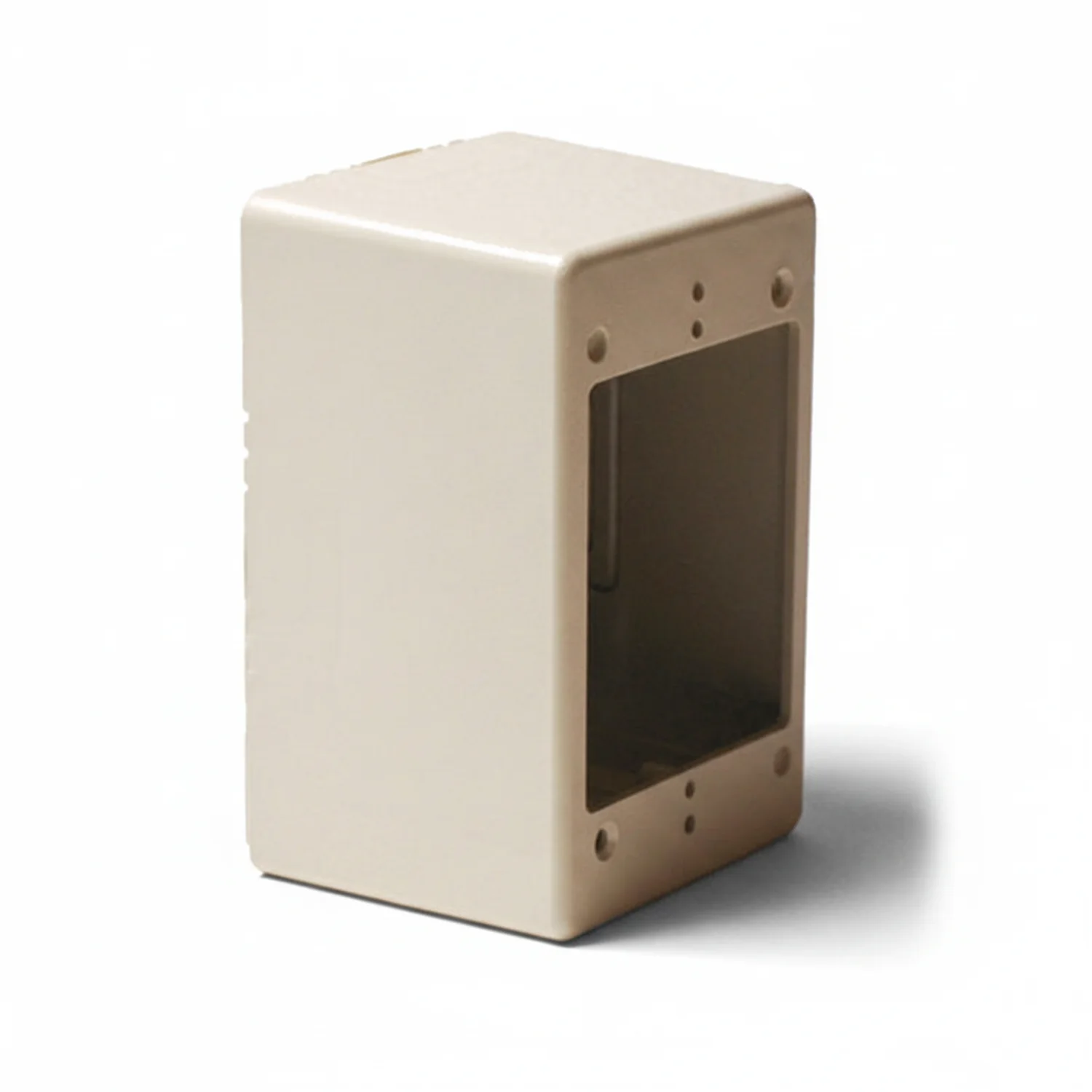 HellermannTyton TSRFW-JB3 Single Gang Junction Box, 2.77" Deep, PVC, Office White, 1/bag