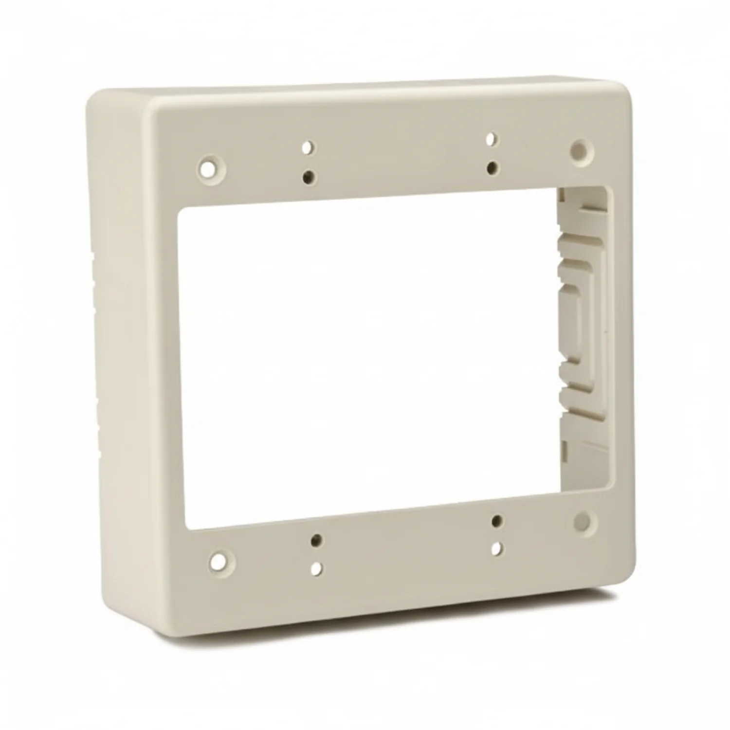 HellermannTyton TSRI-JBD Dual Gang Junction Box, 1-1/2" Deep, PVC, Ivory, 1/bag