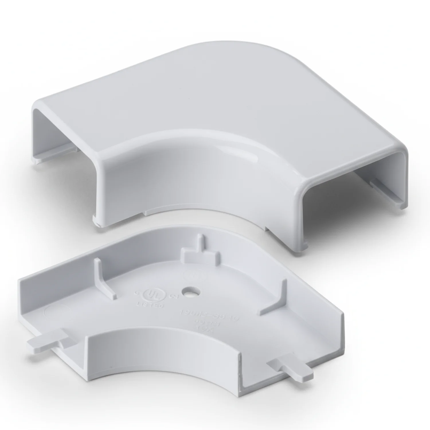 HellermannTyton TSRP2W-25-1 Elbow Cover, 1-1/4", 1" Bend Radius, PVC, White, 10/bag