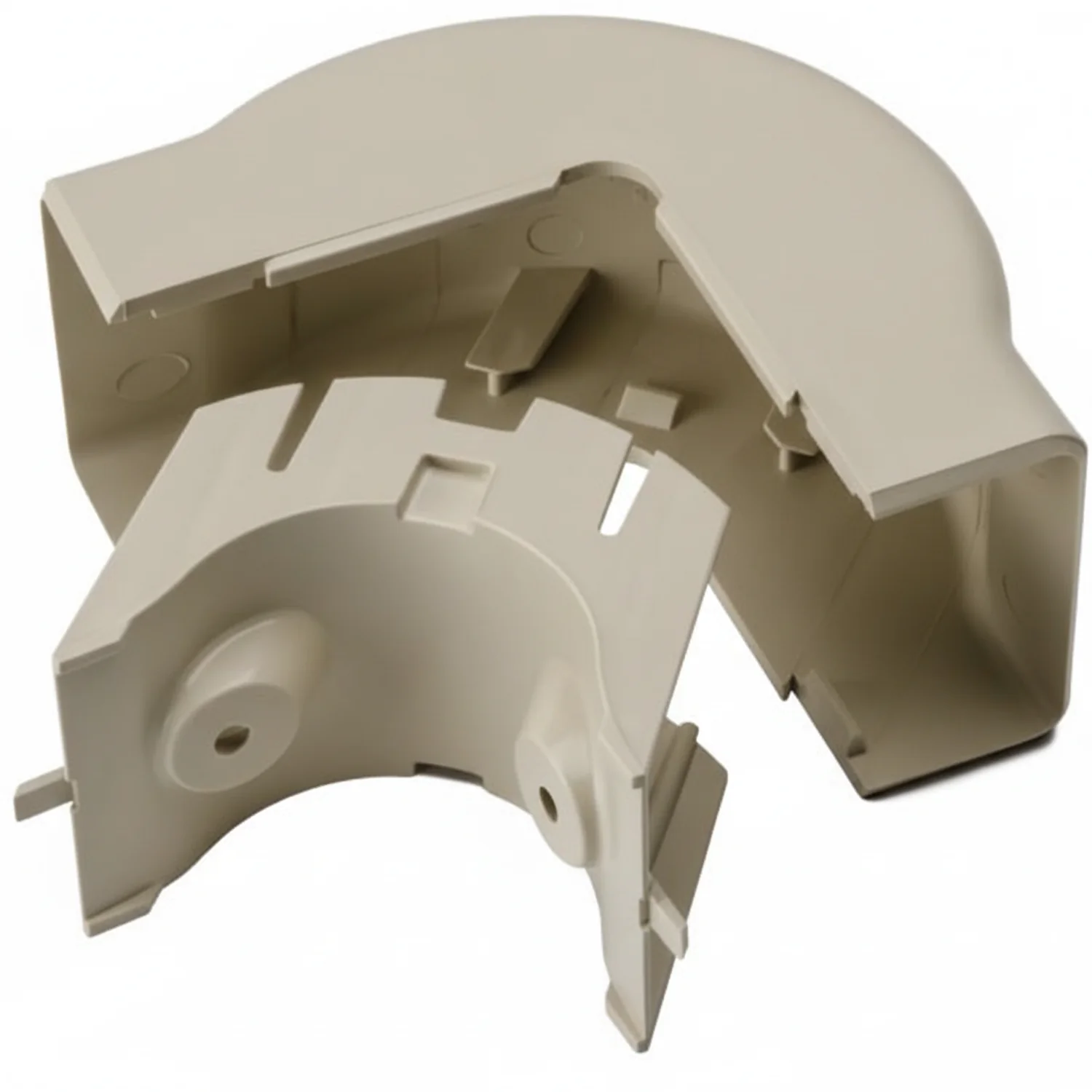 HellermannTyton TSRP3I-29-1 External Corner Cover, 1-3/4", 1" Bend Radius, PVC, Ivory, 1/bag