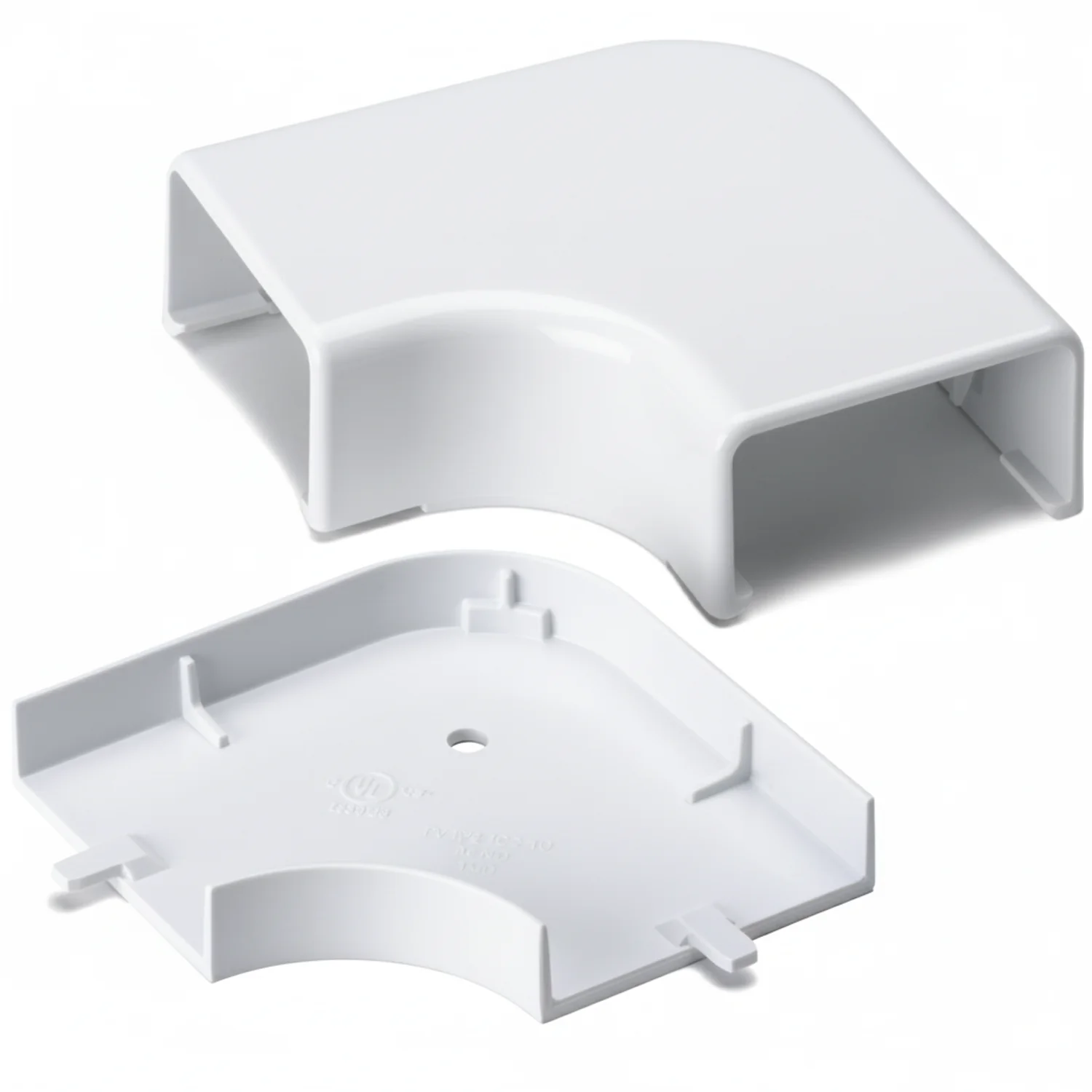 HellermannTyton TSRP3W-25-1 Elbow Cover, 1-3/4", 1" Bend Radius, PVC, White, 1/bag