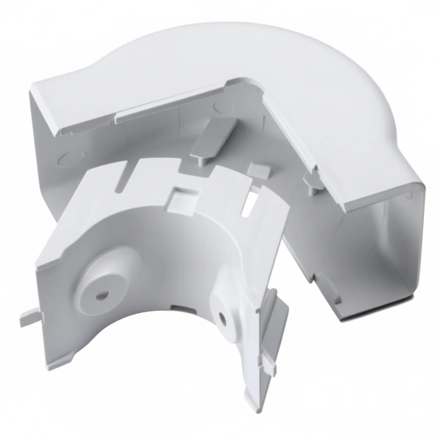 HellermannTyton TSRP3W-29-1 External Corner Cover, 1-3/4", 1" Bend Radius, PVC, White, 1/bag