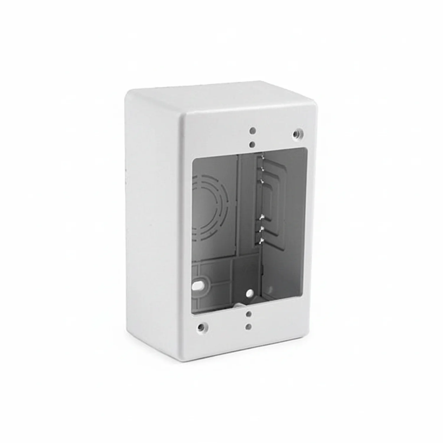 HellermannTyton TSRW-JB2 Single Gang Junction Box, 2" Deep, PVC, White, 1/bag