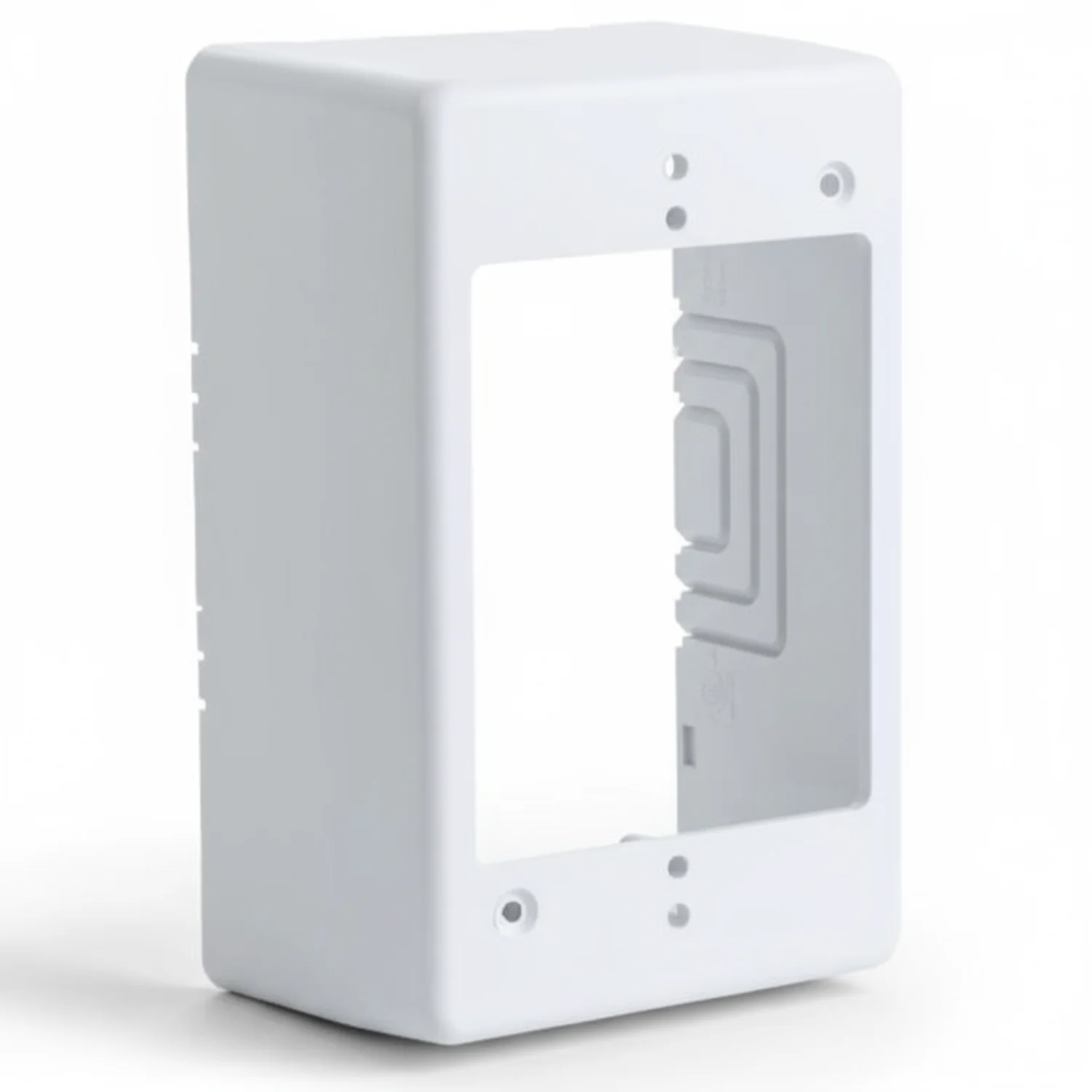 HellermannTyton TSRW-JB3 Single Gang Junction Box, 2.77" Deep, PVC, White, 1/bag