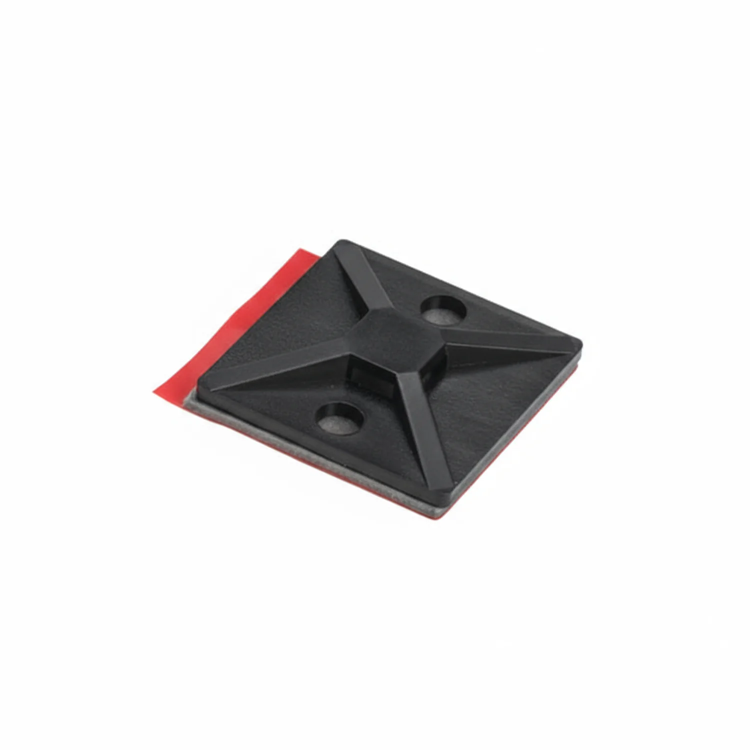 High Heat High Bond Acrylic Adh Base, 1.12" x 1.12", Use T18-T50 Tie, PA66HIRHSUV, Black, 500/pkg