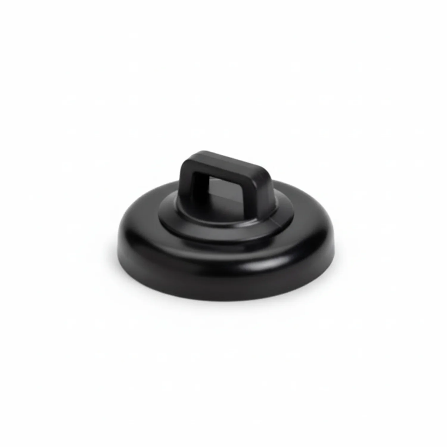 Magnetic Cable Tie Mount, Large, 0.91" Dia, Neodymium Magnet/POM/ST, 15lb Pull Force, Black, 10/bg