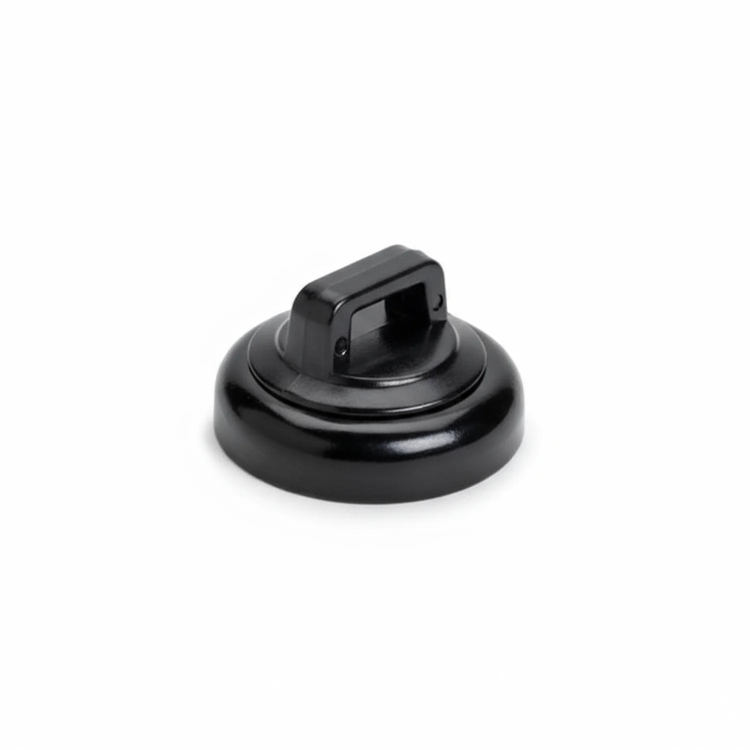 Magnetic Cable Tie Mount, Small, 0.75" Dia, Neodymium Magnet/POM/ST, 10lb Pull Force, Black, 10/bg