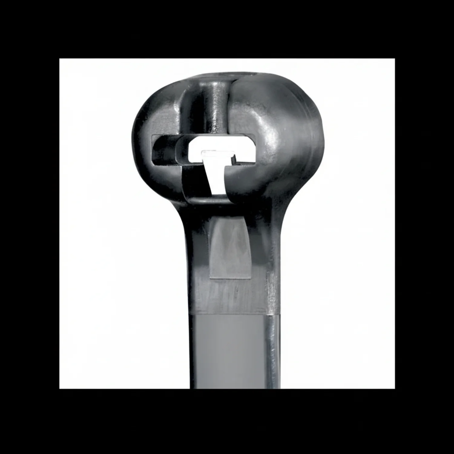 Panduit 12” 50lb. Black Heat Stabilized Dome-Top Barb Ty Cable Ties / Zip Ties 1000/bag Part # BT3S-M30 - Image 2