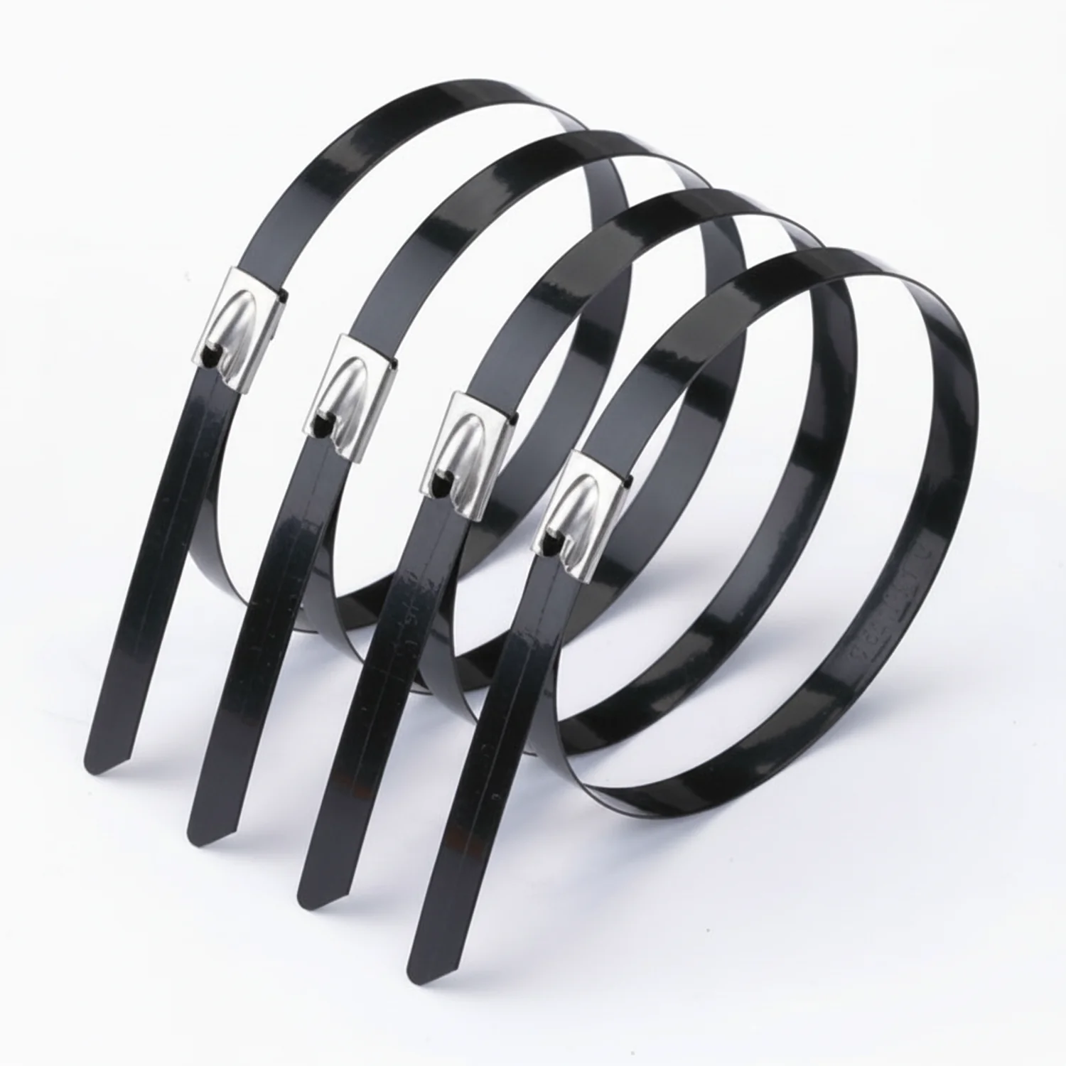Panduit 14" 250lb Fully Coated Blue Polyester 316 Pan-Steel Stainless Steel Cable Ties / Zip Ties 50/bag Part #MLTFC4H-LP316BU - Image 2