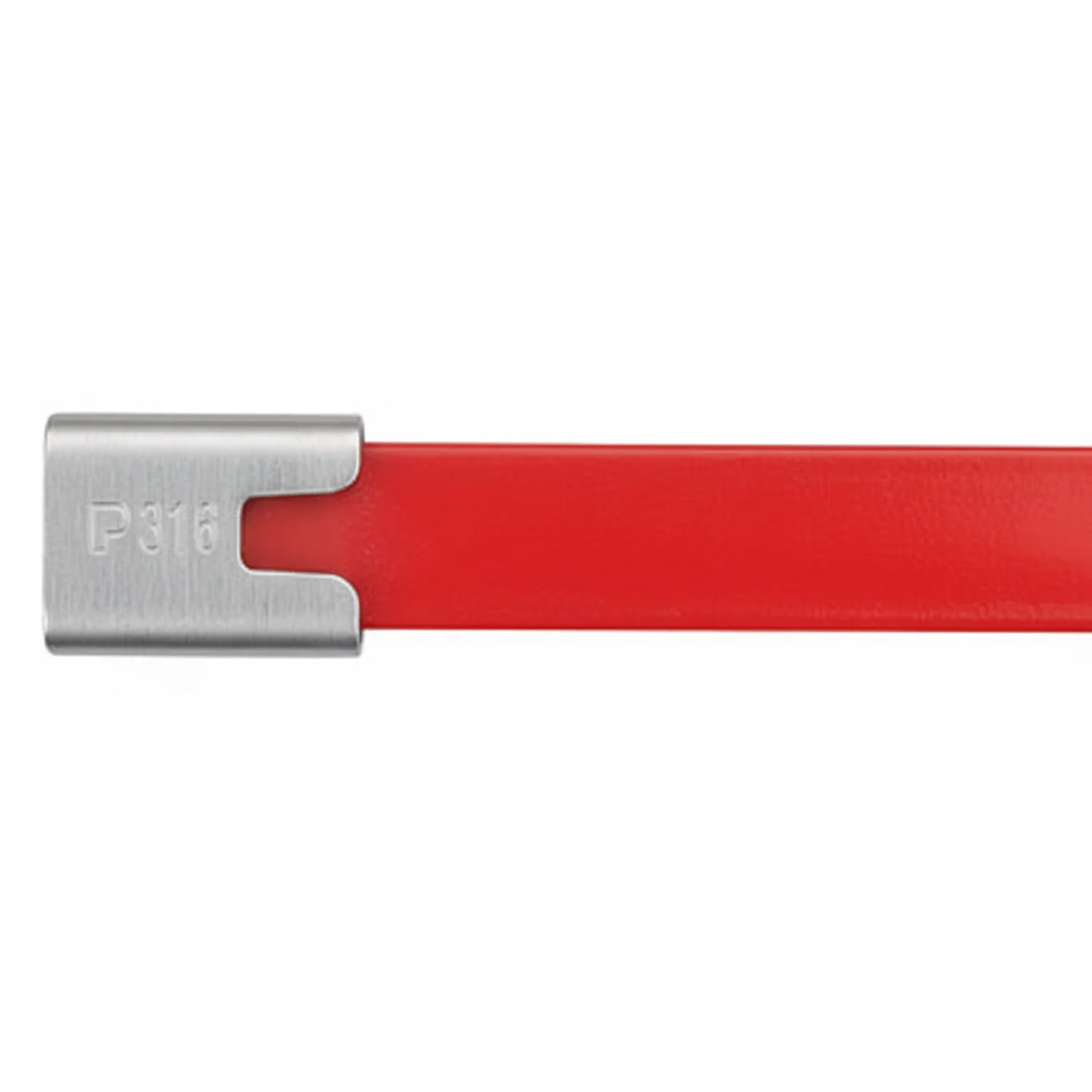 Panduit 14" 250lb Fully Coated Red Polyester 316 Pan-Steel Stainless Steel Cable Ties / Zip Ties 50/bag Part #MLTFC4H-LP316RD