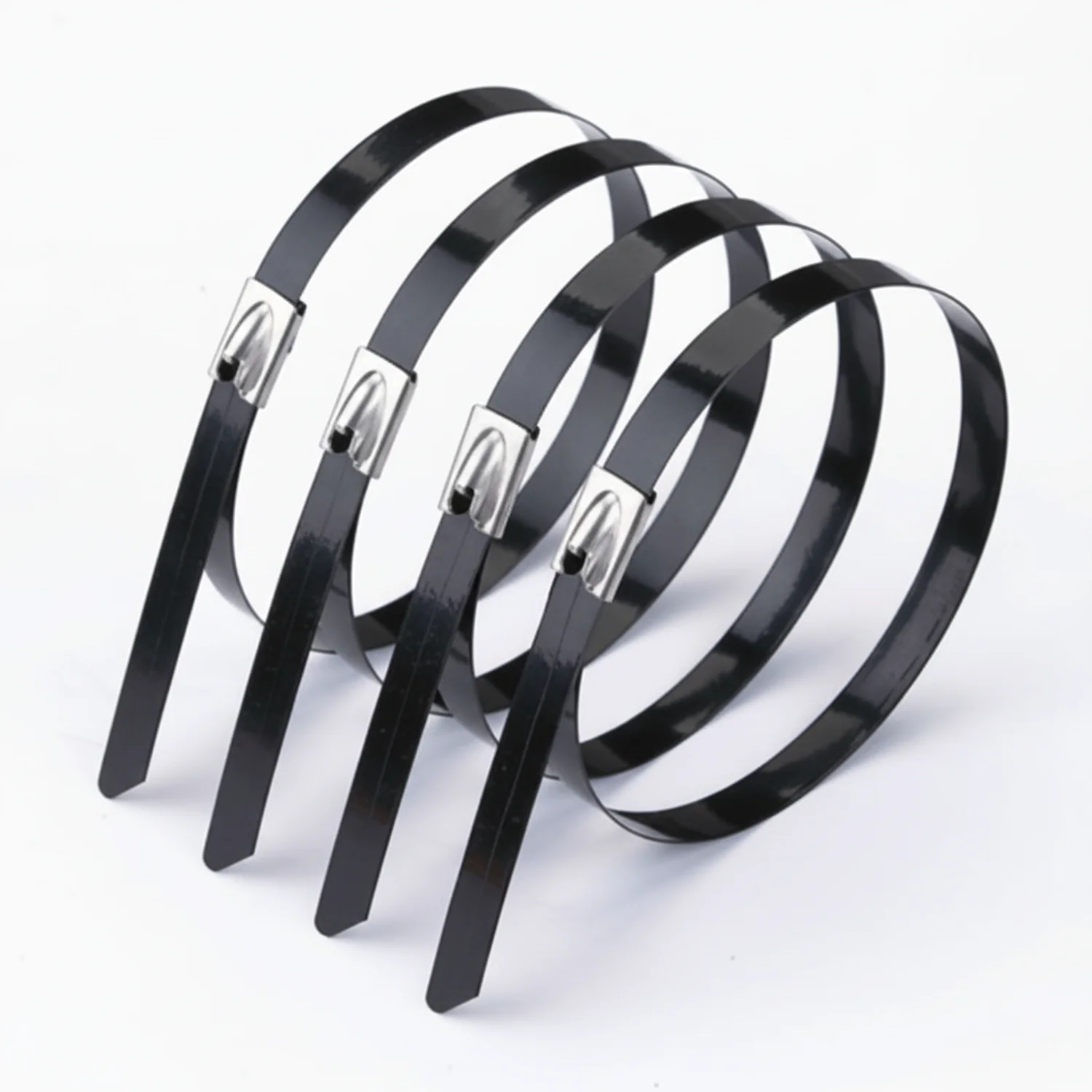Panduit 14" 250lb Fully Coated Red Polyester 316 Pan-Steel Stainless Steel Cable Ties / Zip Ties 50/bag Part #MLTFC4H-LP316RD - Image 2